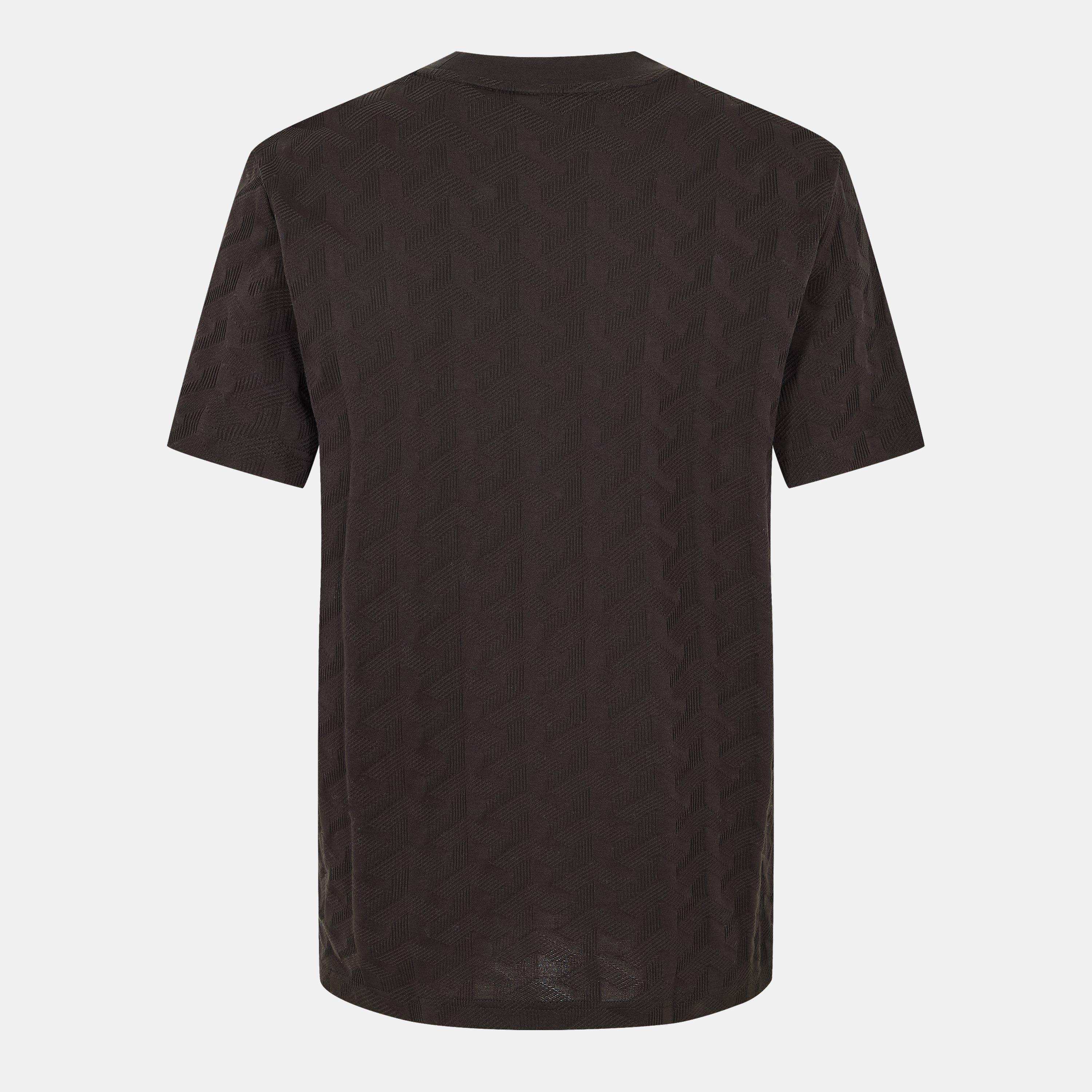 Black 001 - Boss - Men's HBG Mirror T-Shirt, Dynamic Jacquard Pattern - 2
