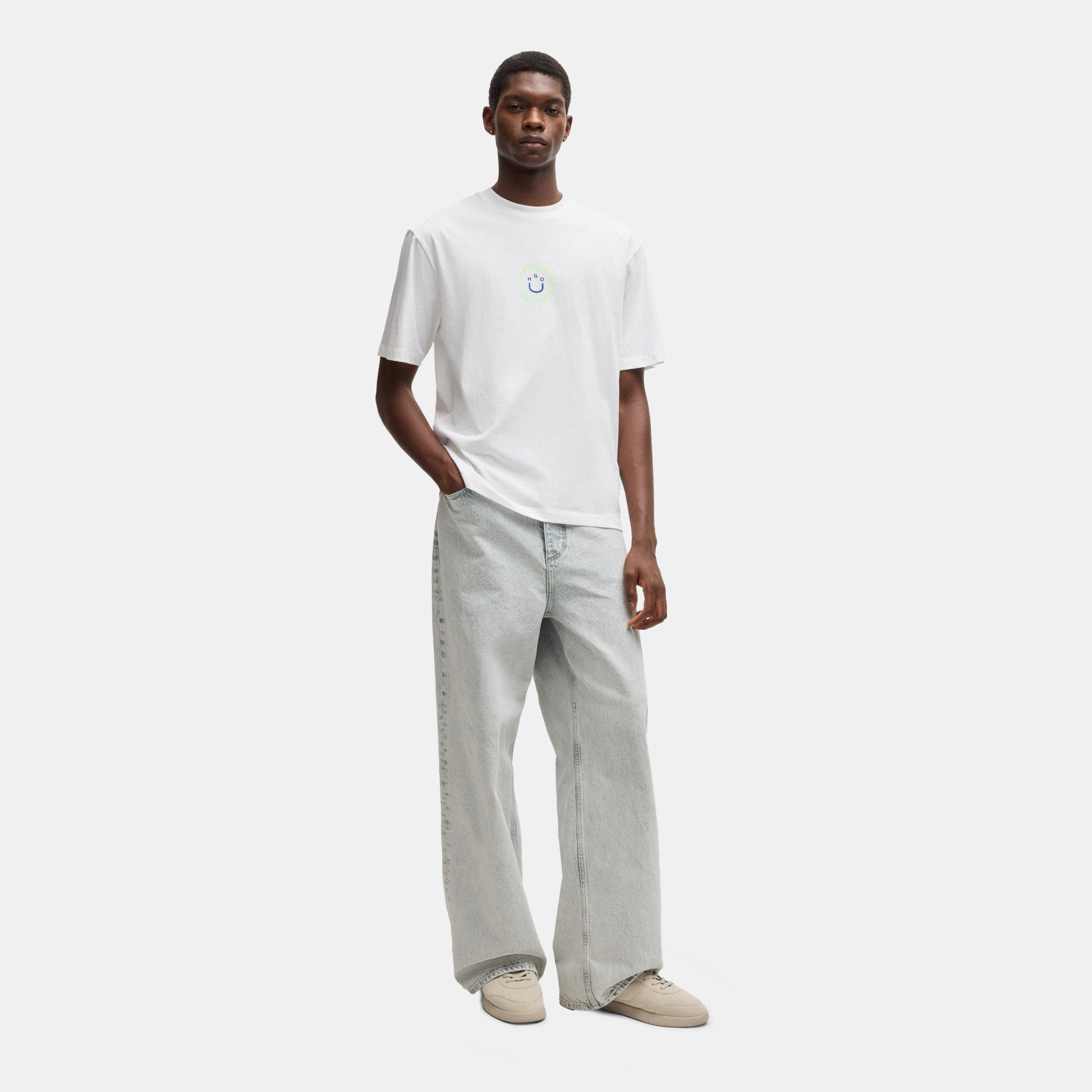 White 100 - Hugo - Men's Napoka 01 Regular Fit T-Shirt - 5