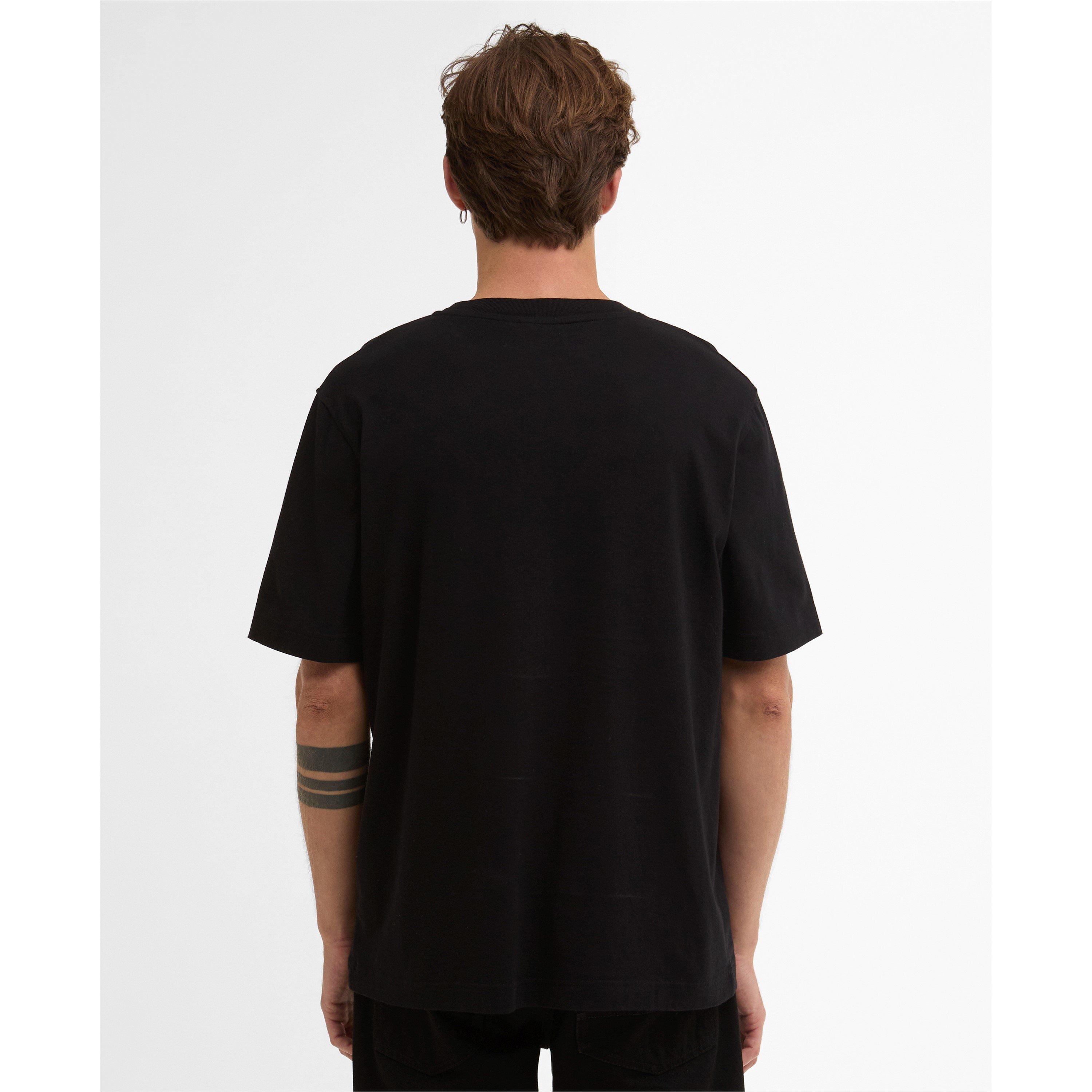 Black BK11 - Barbour International - Mens Cowl Motorbike Graphic T-Shirt - 3