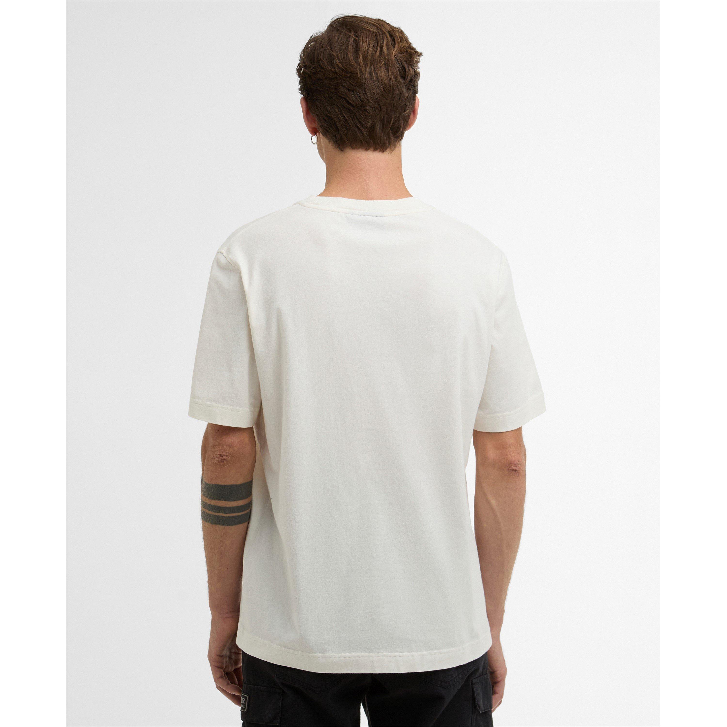 Whisper White - Barbour International - Mens Cowl Motorbike Graphic T-Shirt - 3