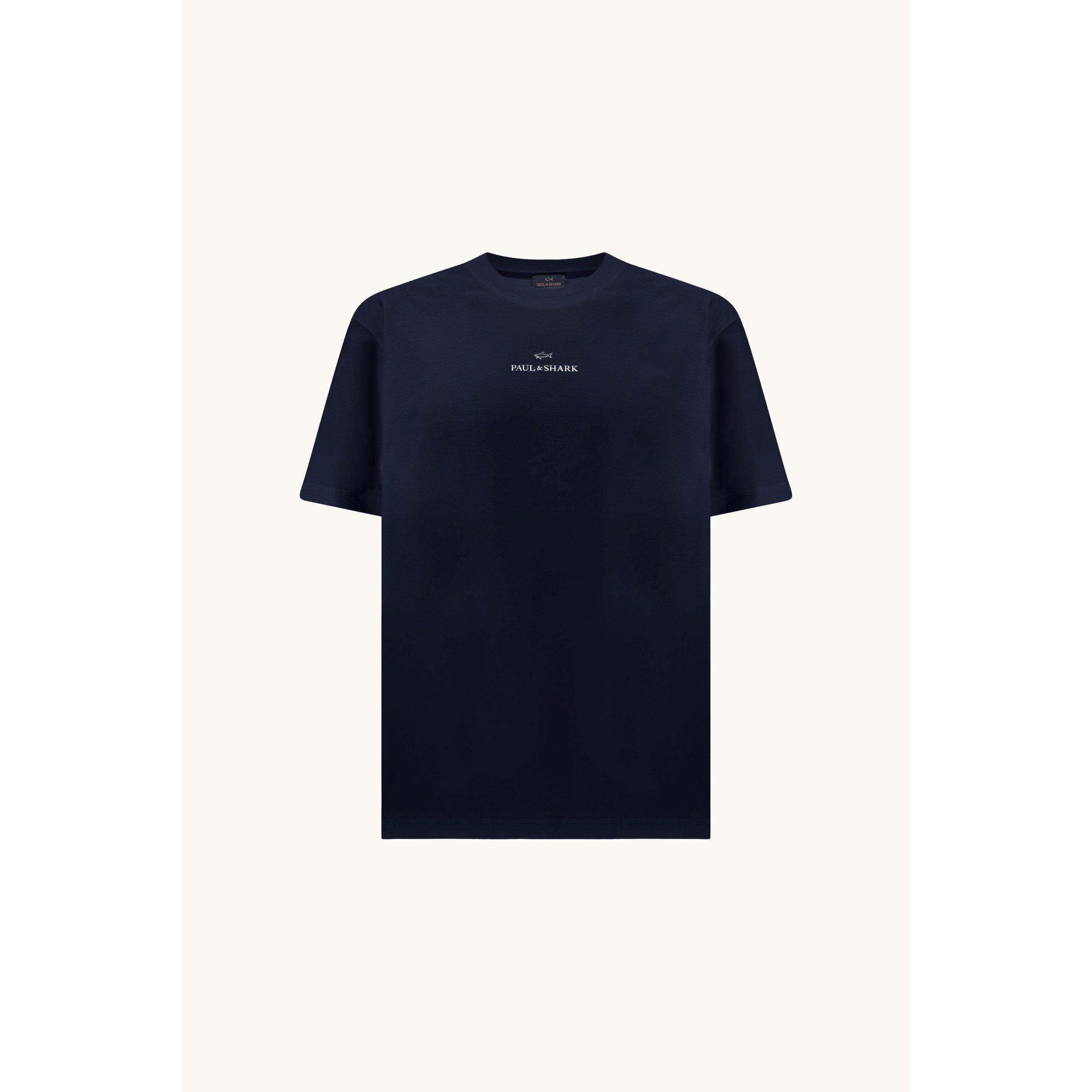Paul And Shark Men's Cotton Crew-Neck Short-Sleeve T-Shirt - Navy - XL