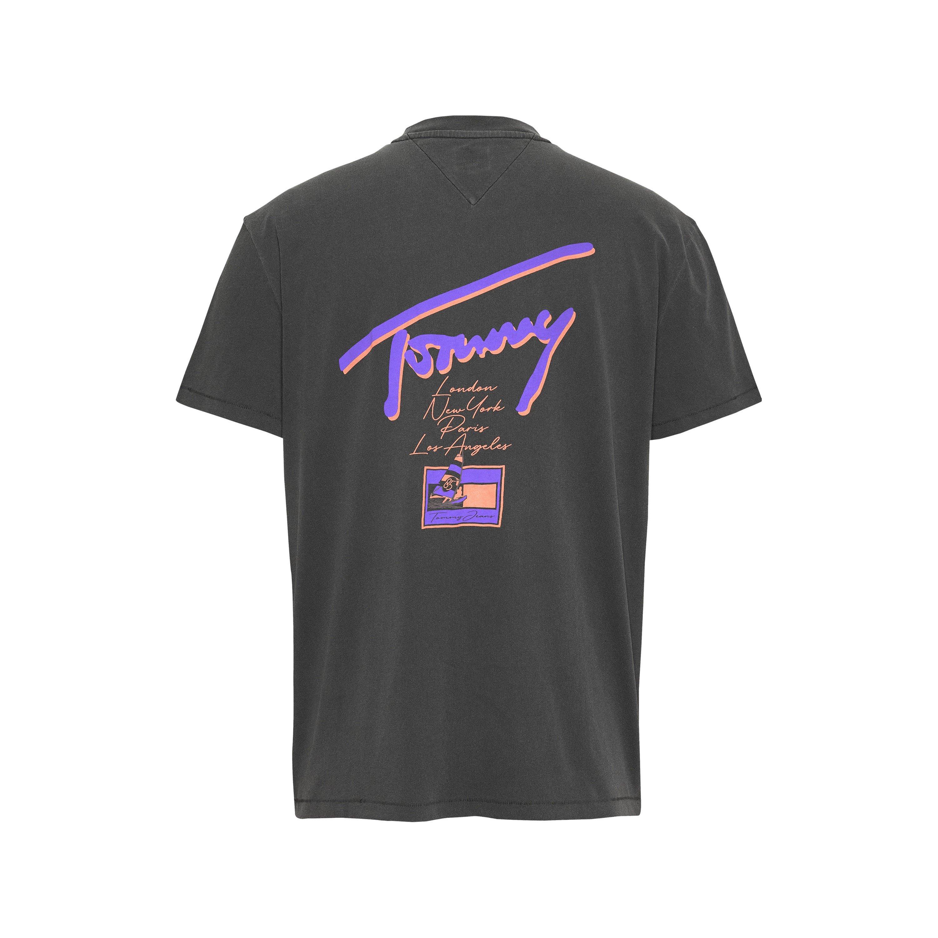 Black - Tommy Jeans - Men's Faded Graphic T-Shirt - 2