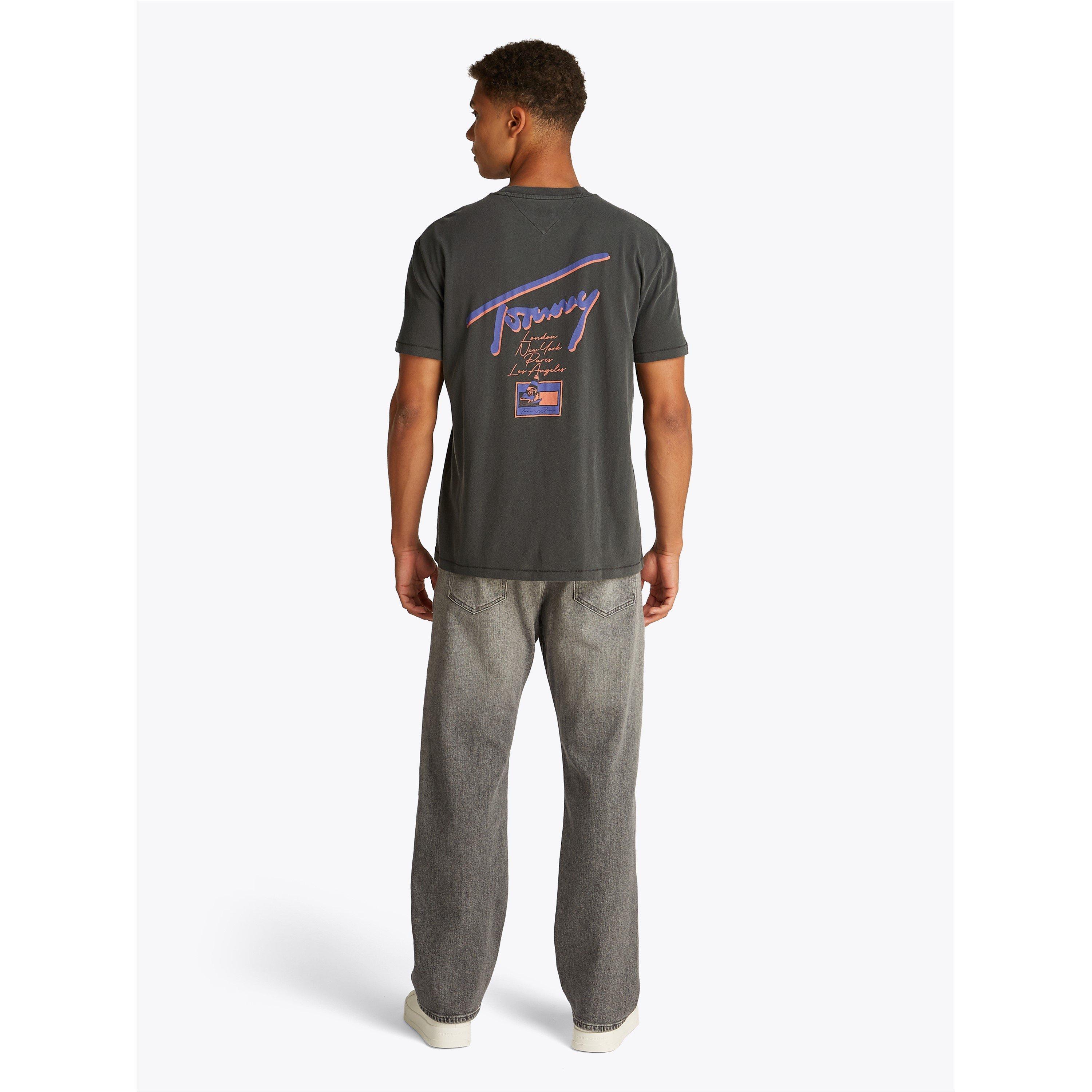 Black - Tommy Jeans - Men's Faded Graphic T-Shirt - 3