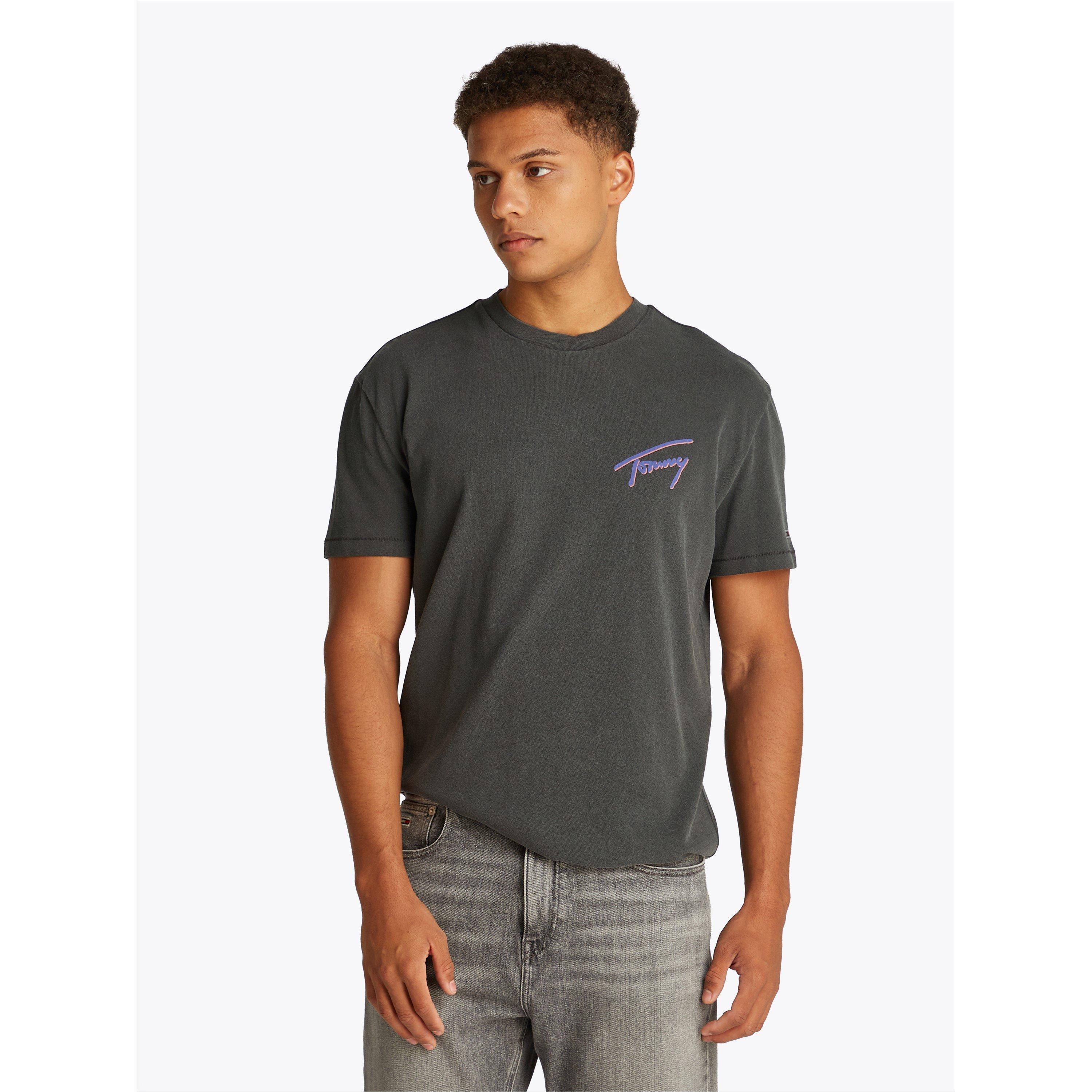 Black - Tommy Jeans - Men's Faded Graphic T-Shirt - 5