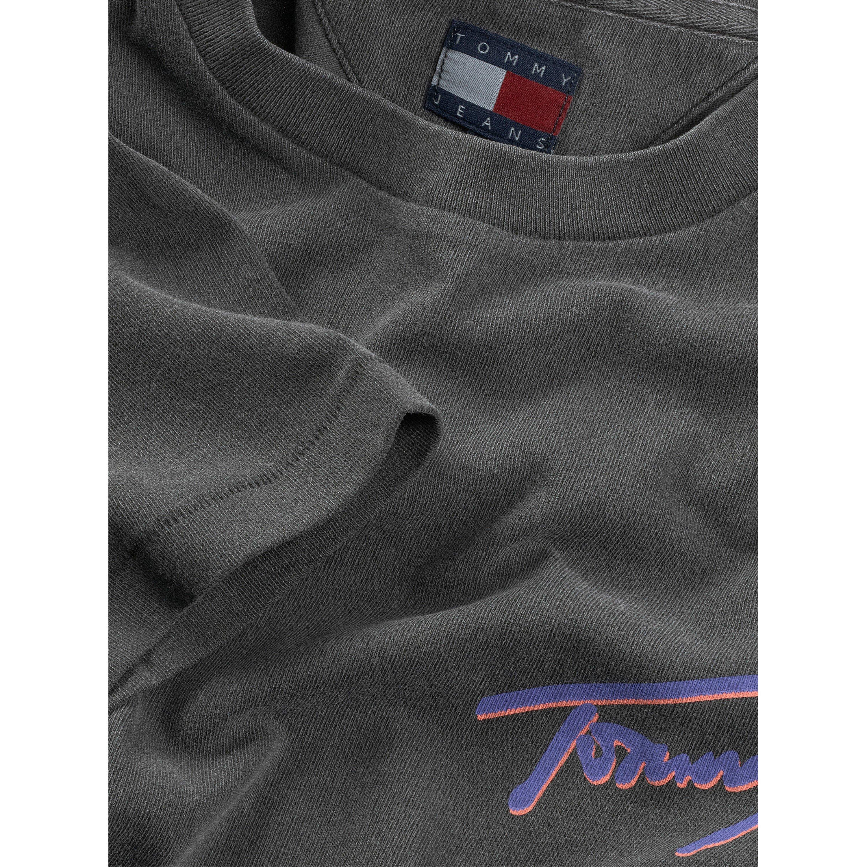 Black - Tommy Jeans - Men's Faded Graphic T-Shirt - 7