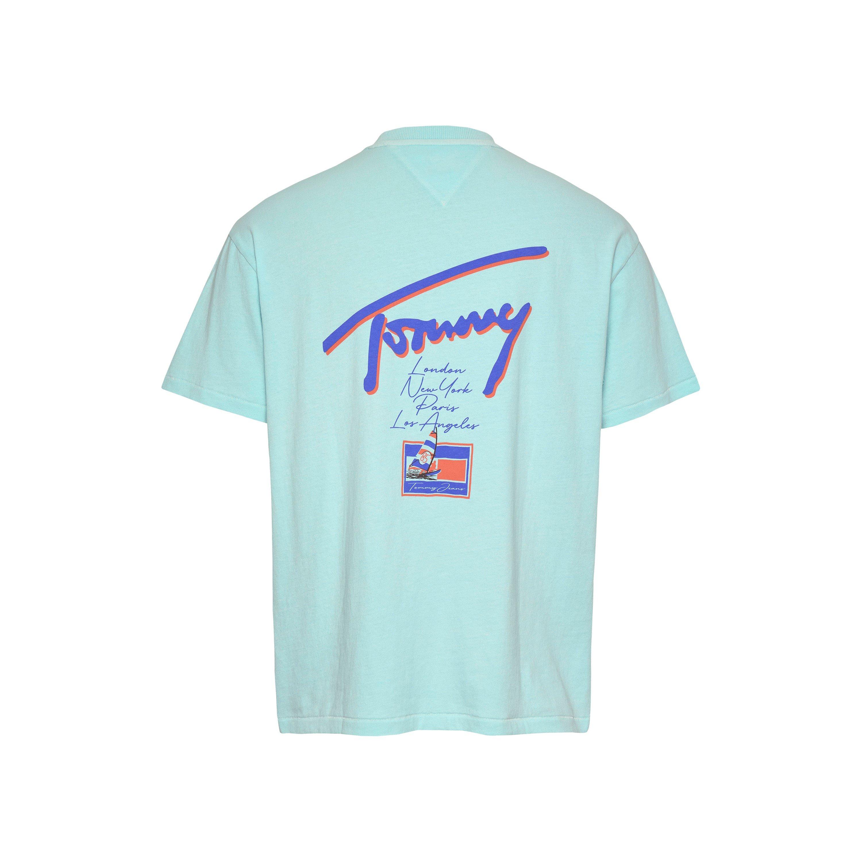 Spring Mint - Tommy Jeans - Men's Faded Graphic T-Shirt - 2