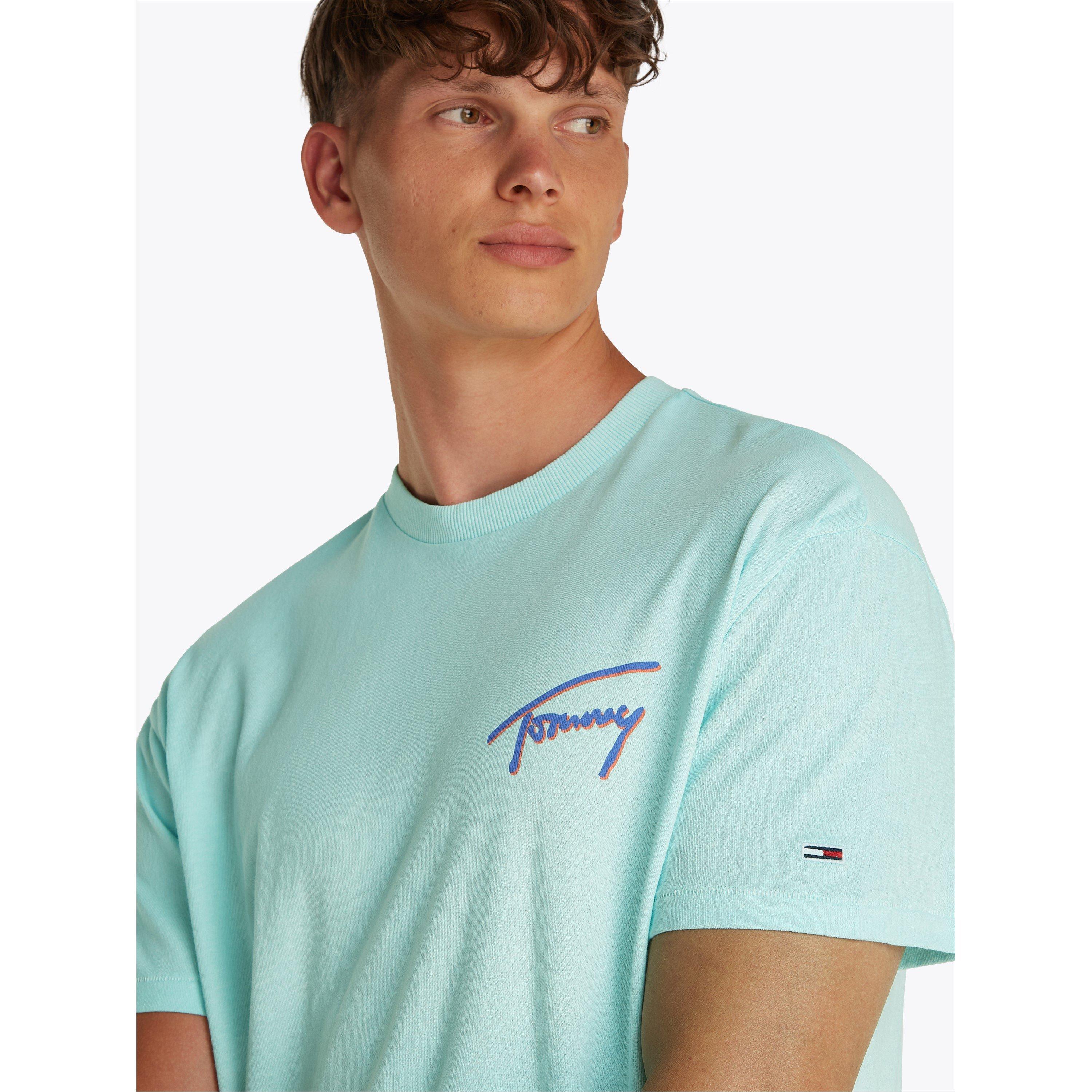 Spring Mint - Tommy Jeans - Men's Faded Graphic T-Shirt - 4