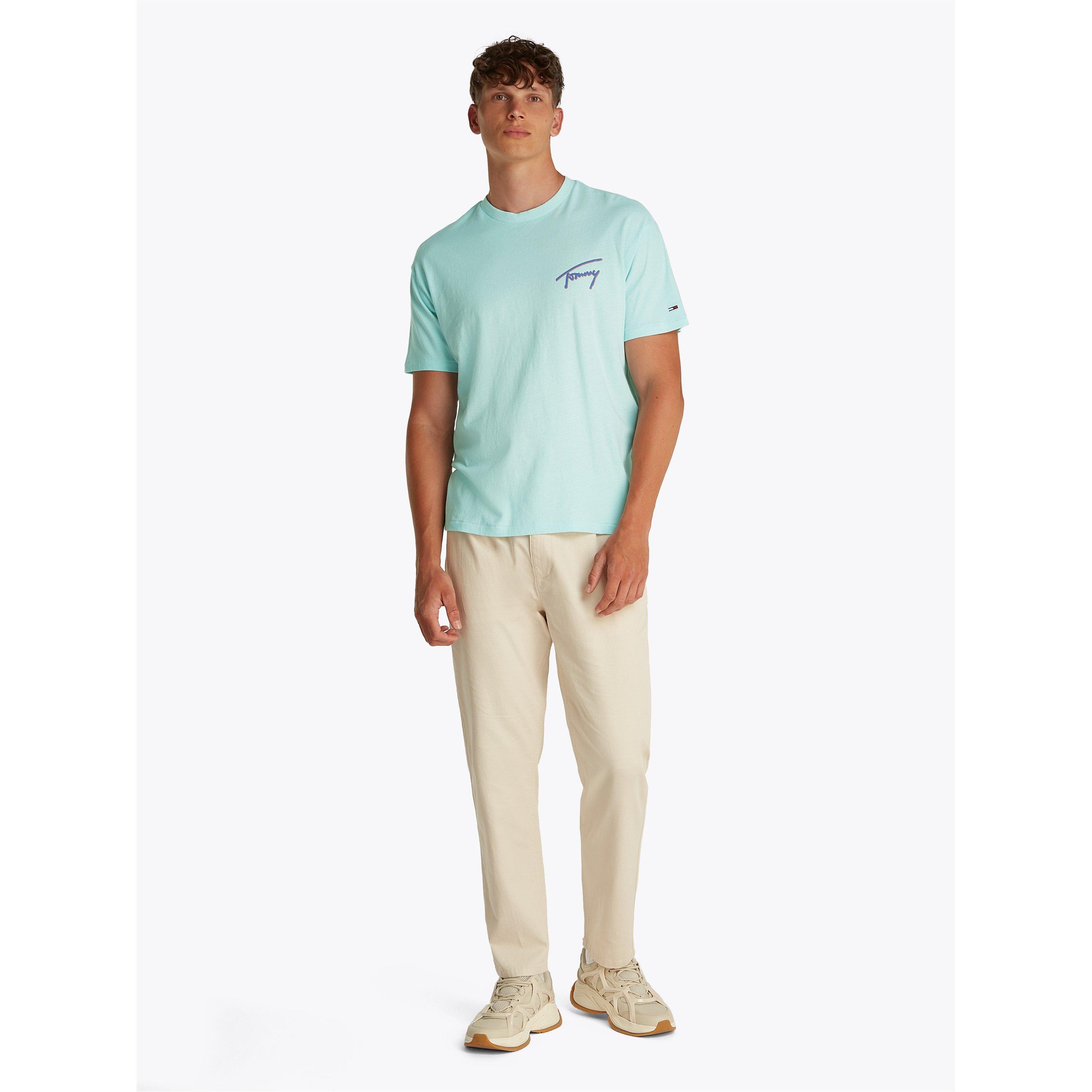 Spring Mint - Tommy Jeans - Men's Faded Graphic T-Shirt - 5