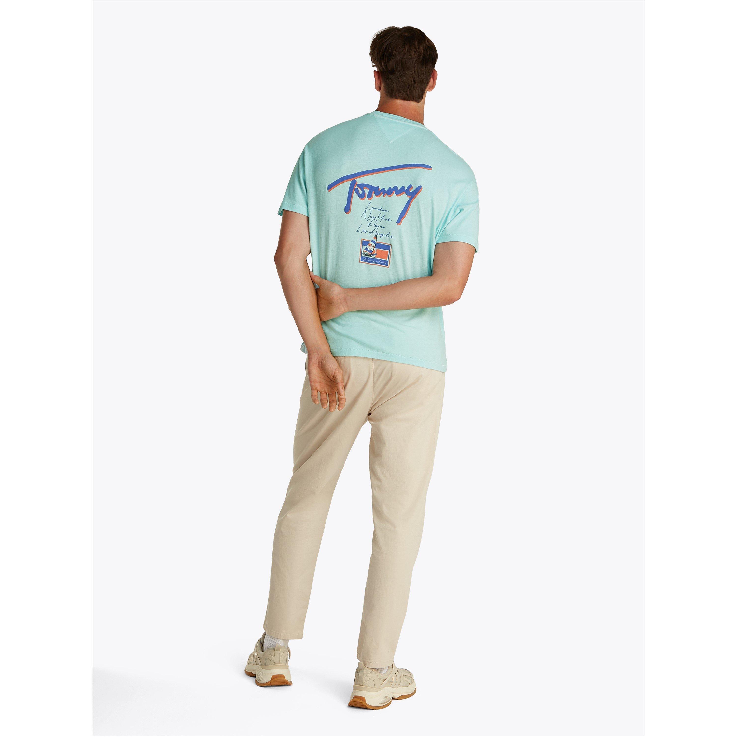 Spring Mint - Tommy Jeans - Men's Faded Graphic T-Shirt - 6