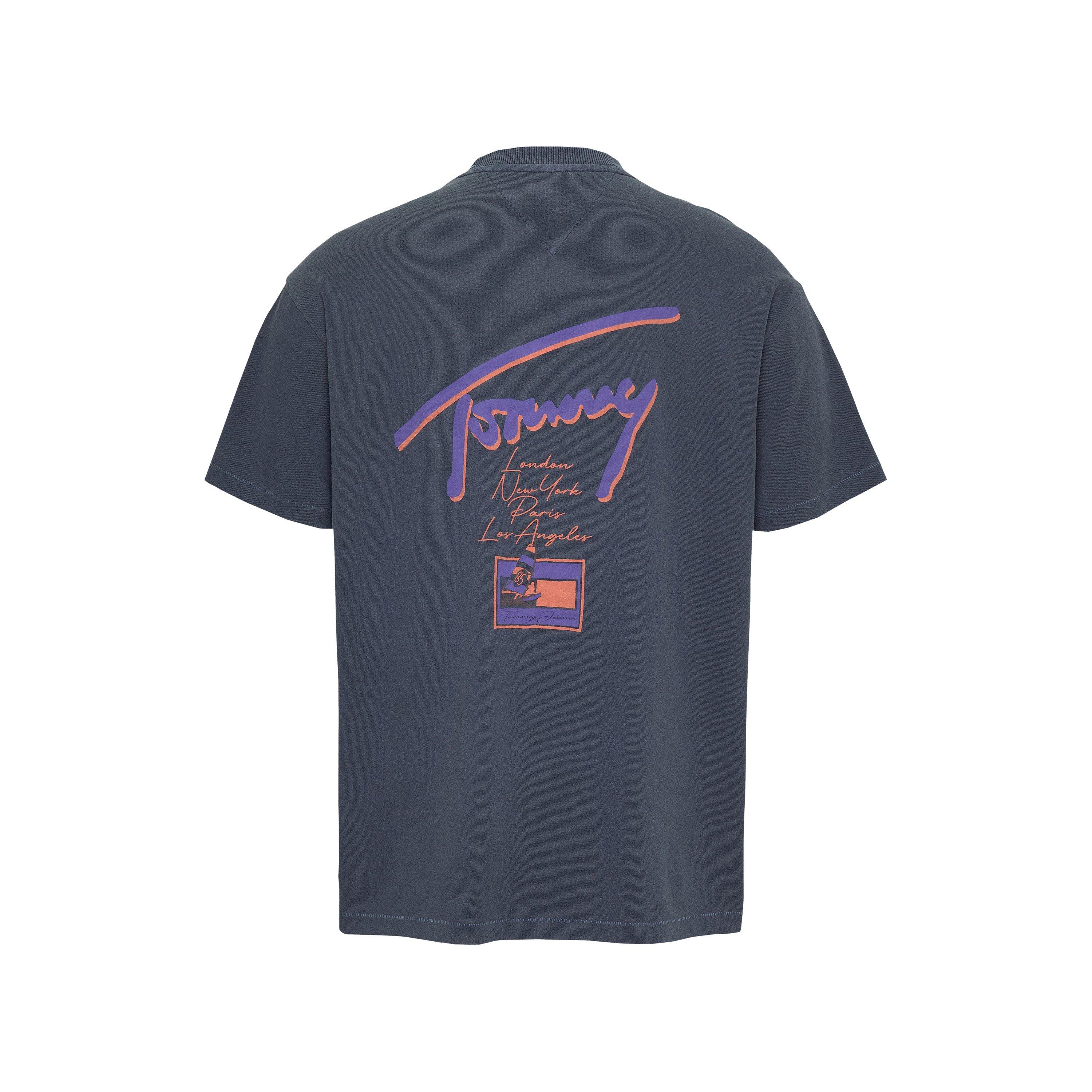 Mørk Nat Navy - Tommy Jeans - Men's Faded Graphic T-Shirt - 2