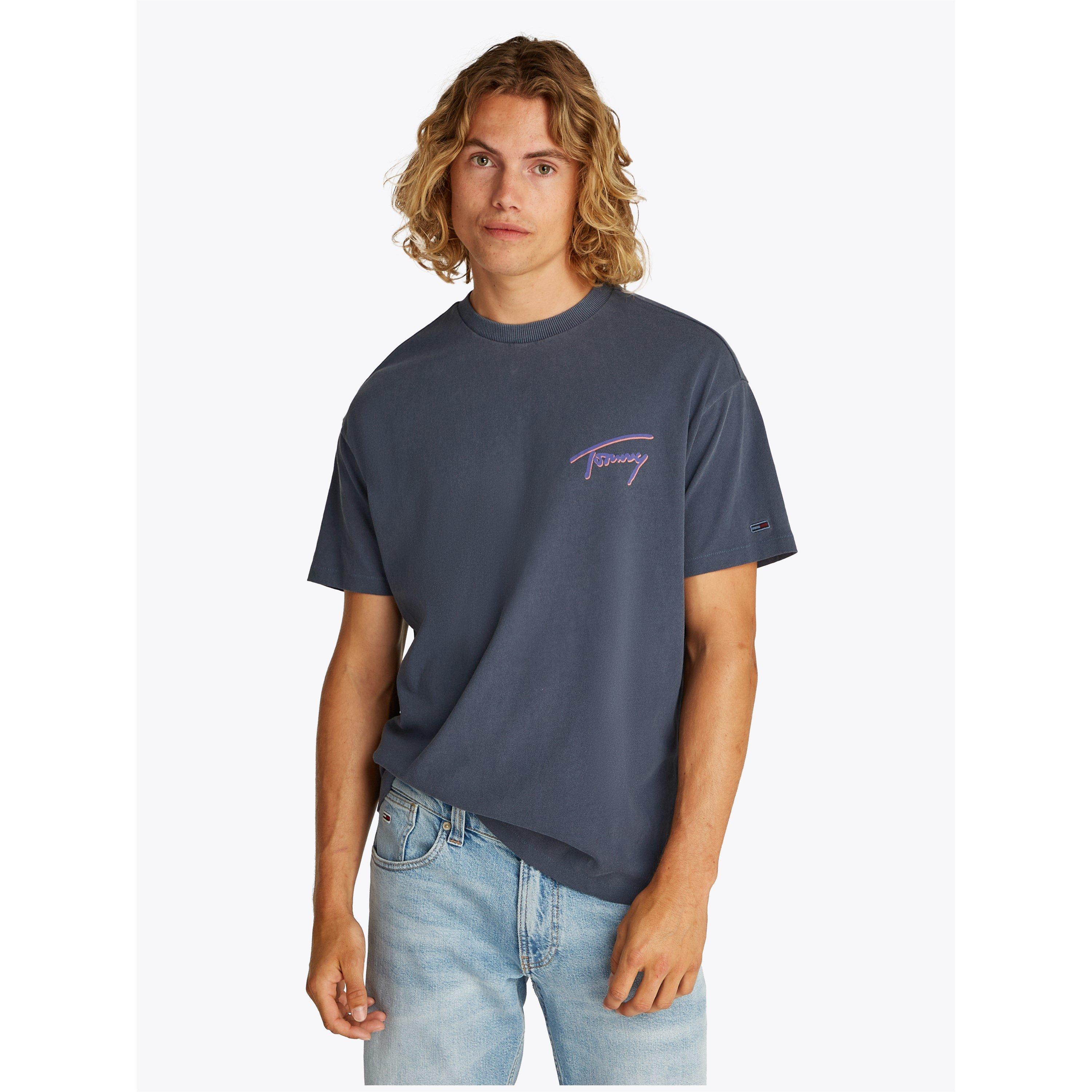 Mørk Nat Navy - Tommy Jeans - Men's Faded Graphic T-Shirt - 5
