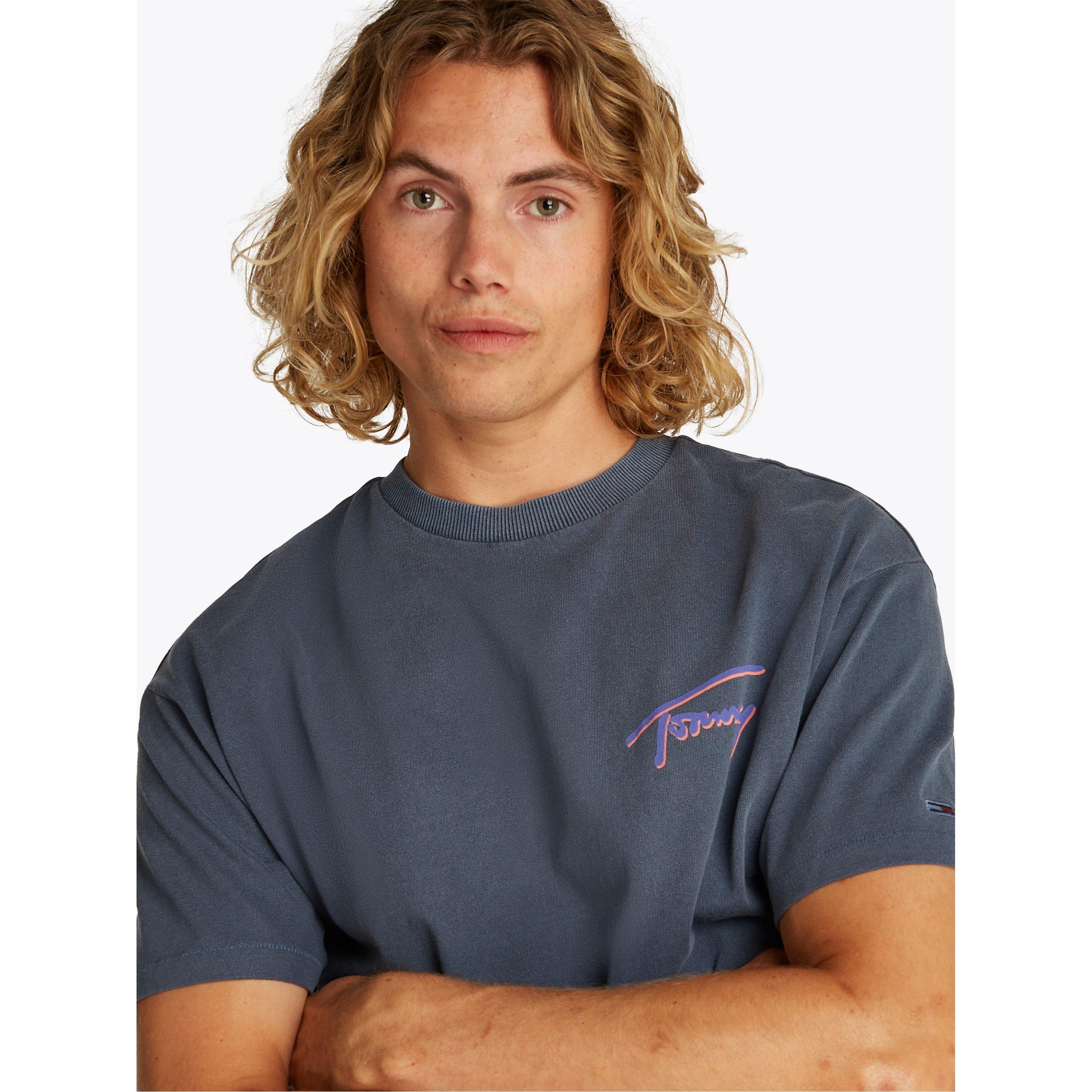 Mørk Nat Navy - Tommy Jeans - Men's Faded Graphic T-Shirt - 6