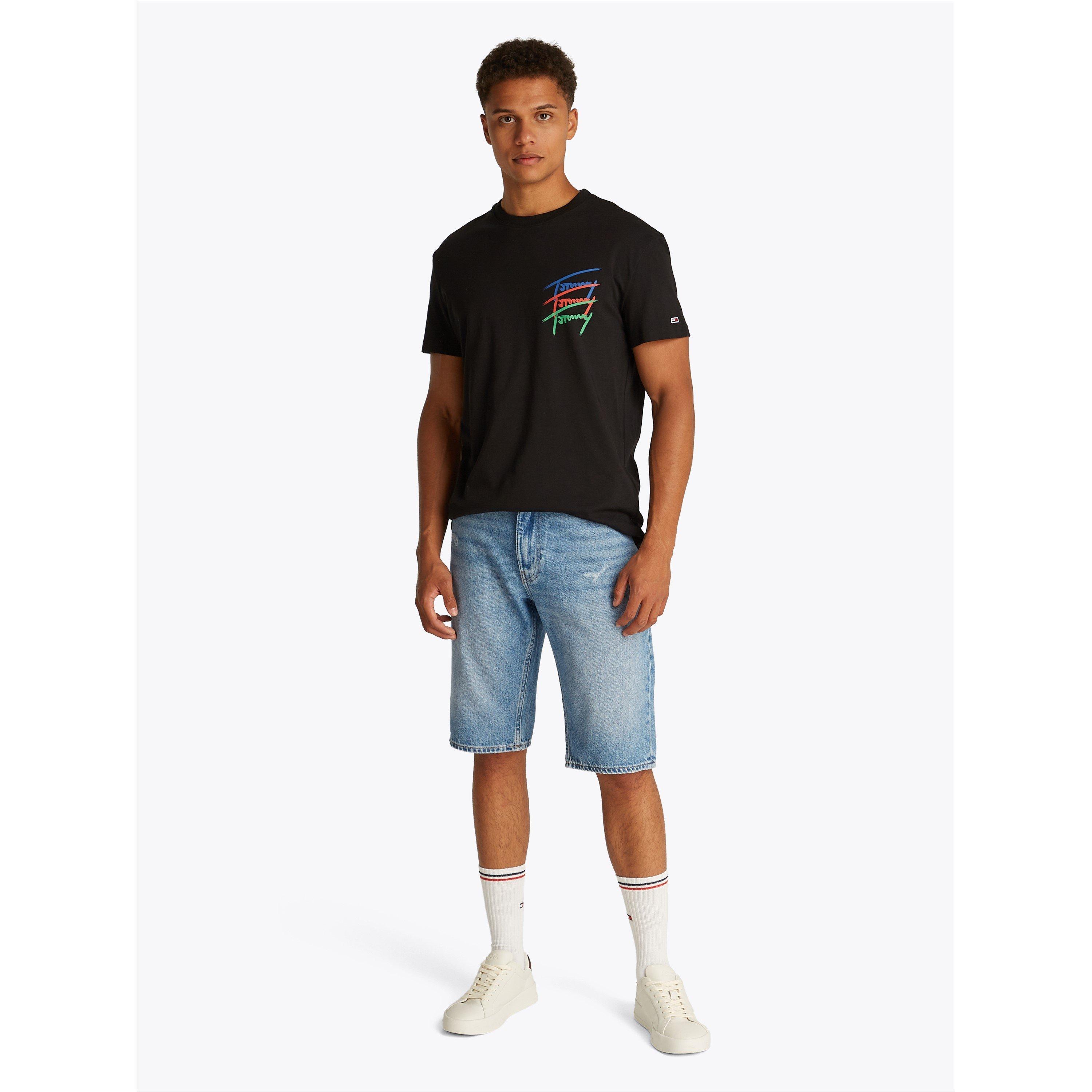 Schwarz - Tommy Jeans - Men's TJM Twisted Signature Regular Fit T-Shirt - 2