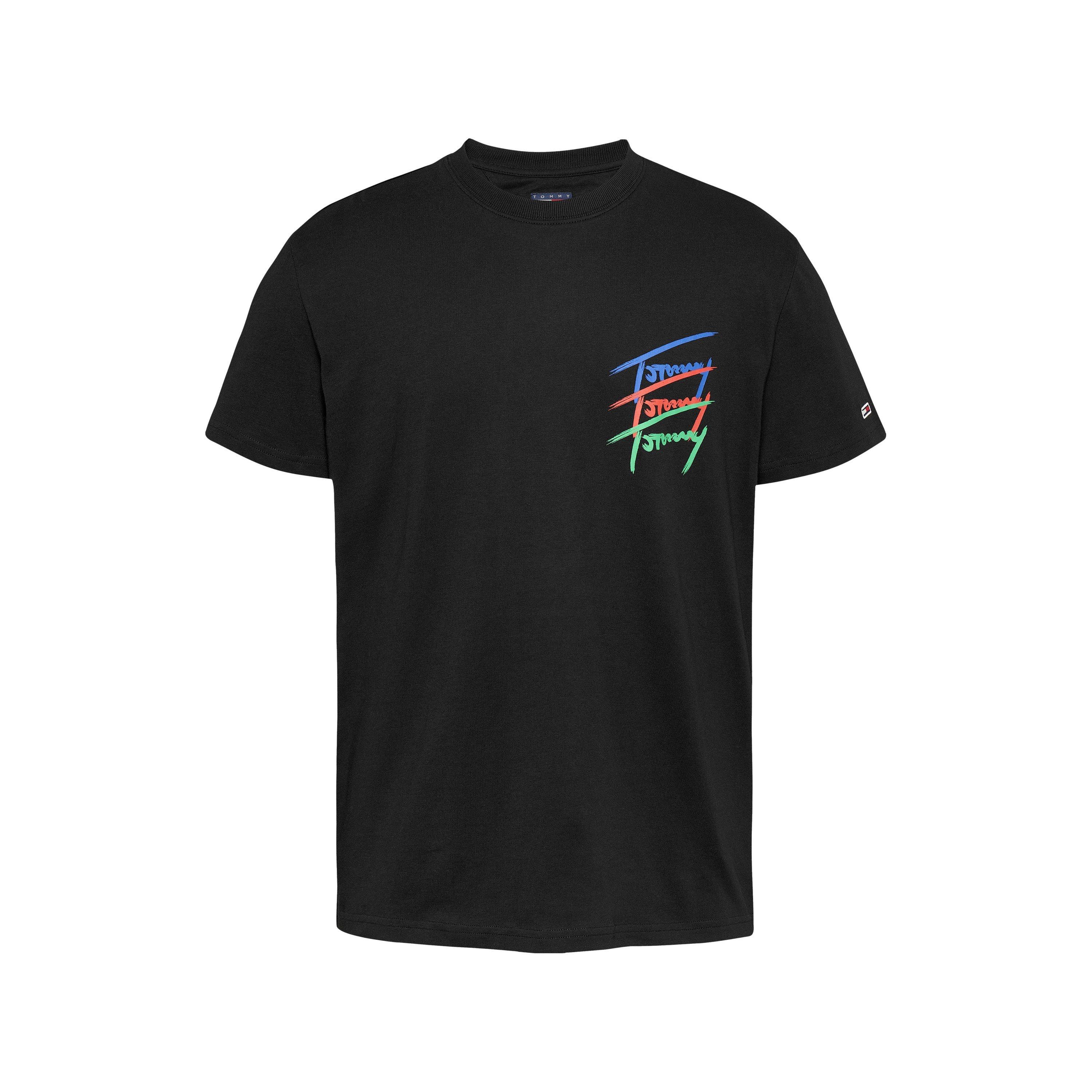 Schwarz - Tommy Jeans - Men's TJM Twisted Signature Regular Fit T-Shirt - 6