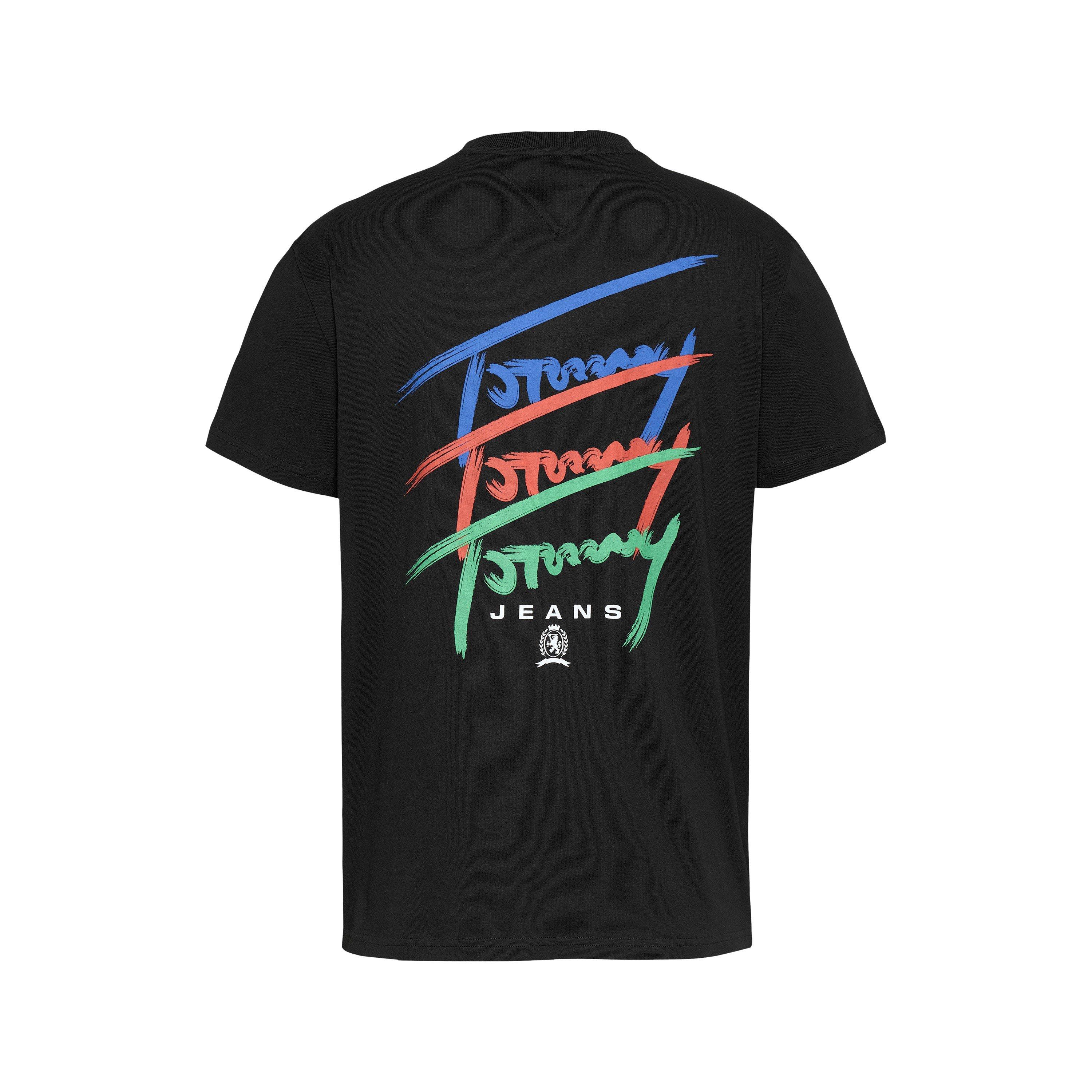 Schwarz - Tommy Jeans - Men's TJM Twisted Signature Regular Fit T-Shirt - 7