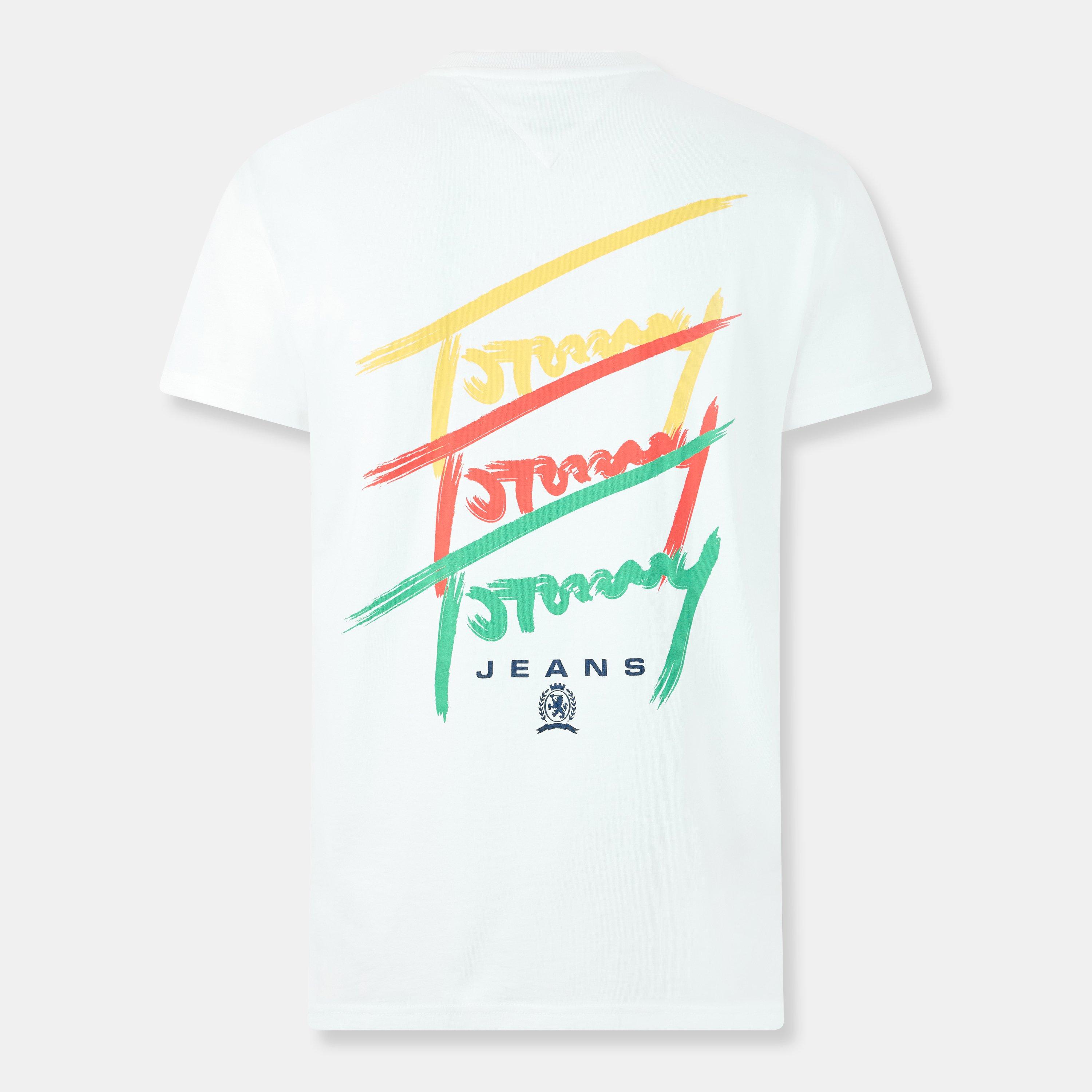 Ecru - Tommy Jeans - Men's TJM Twisted Signature Regular Fit T-Shirt - 2