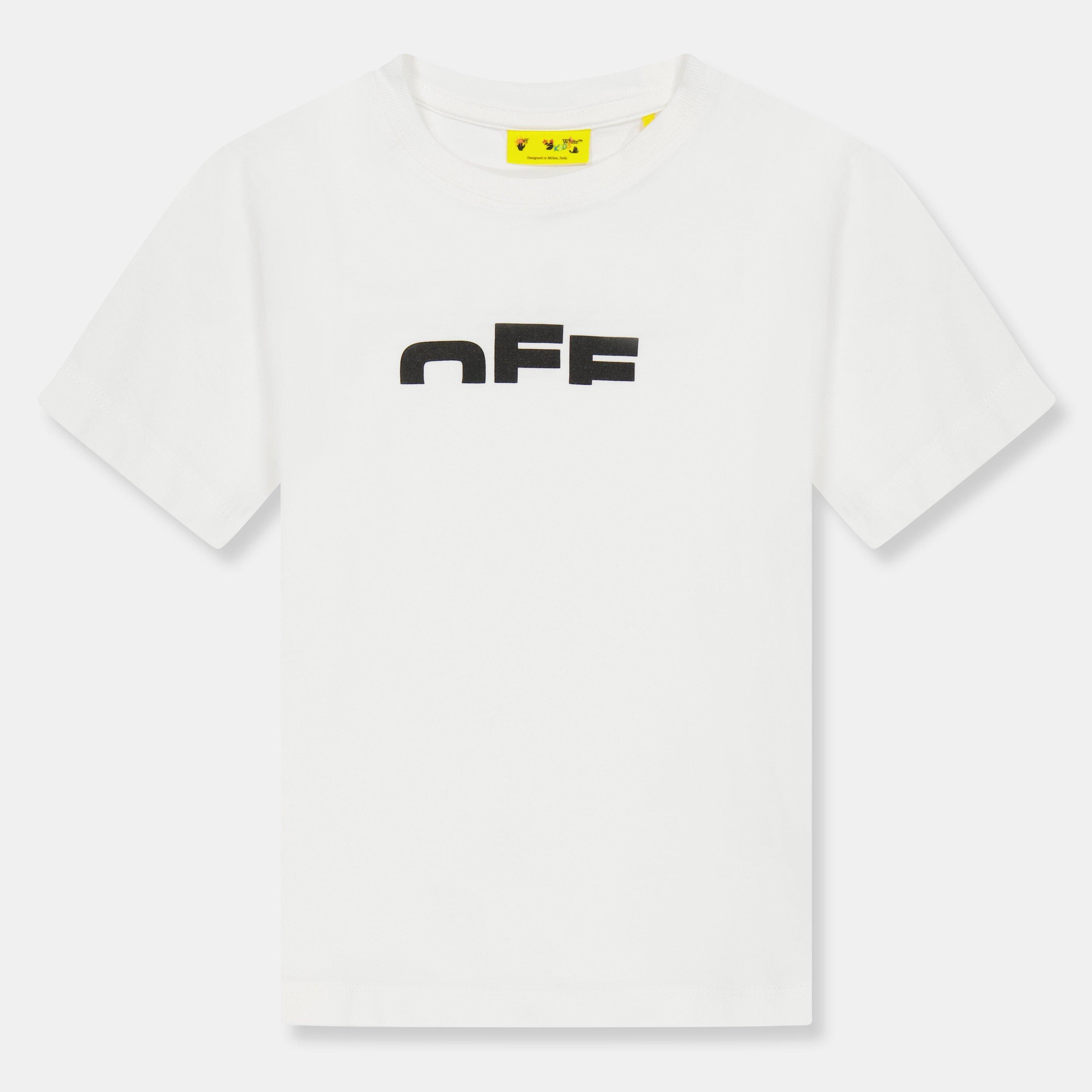 White 0110 - Off White - Unisex Kids' Logo T-Shirt - 1