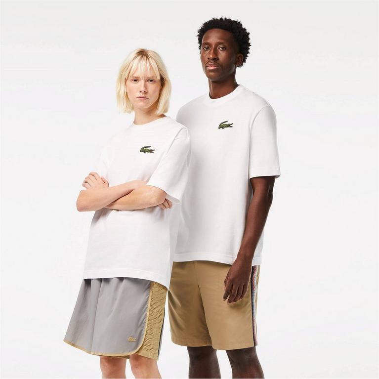 Blanc 001 - Lacoste - T-shirt Blanc à Manches - 1