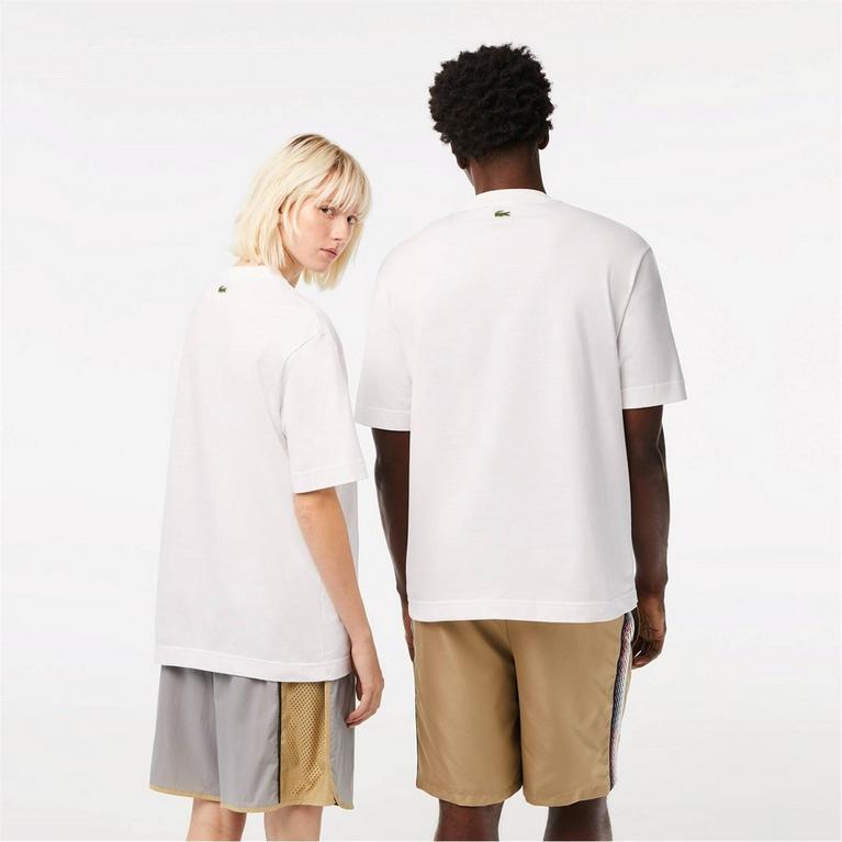Blanc 001 - Lacoste - T-shirt Blanc à Manches - 3