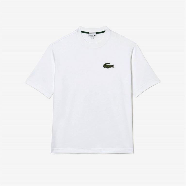 Blanc 001 - Lacoste - T-shirt Blanc à Manches - 4