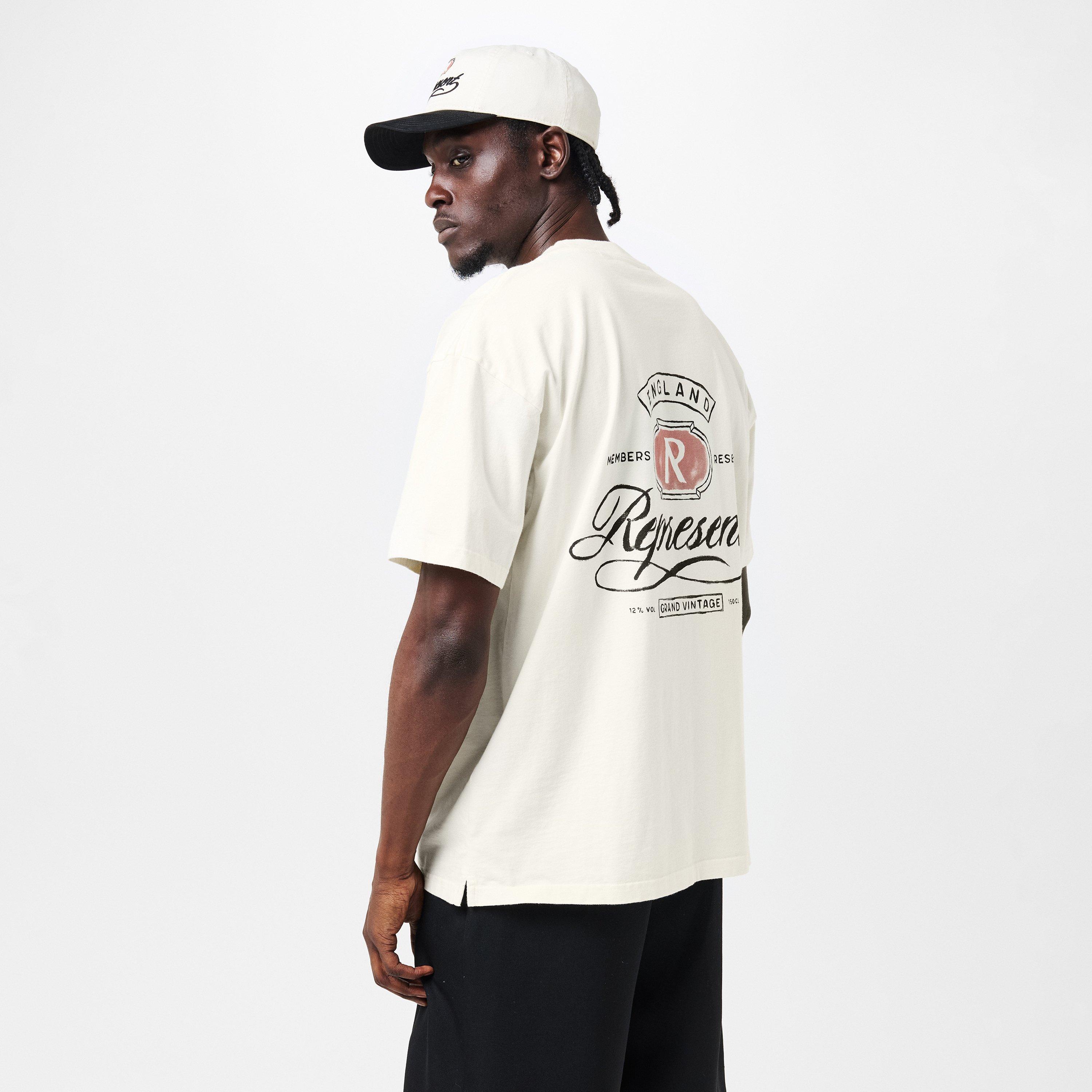 Aged White - Represent - Men's Grand Vintage Oversized T-Shirt - 4