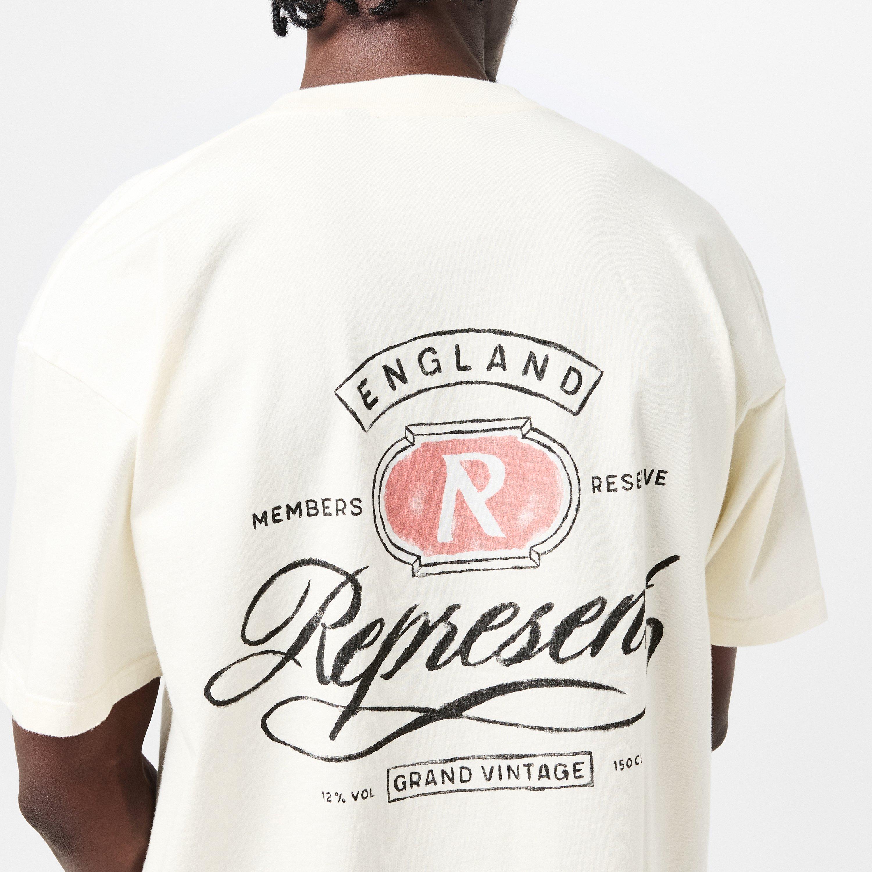 Aged White - Represent - Men's Grand Vintage Oversized T-Shirt - 5