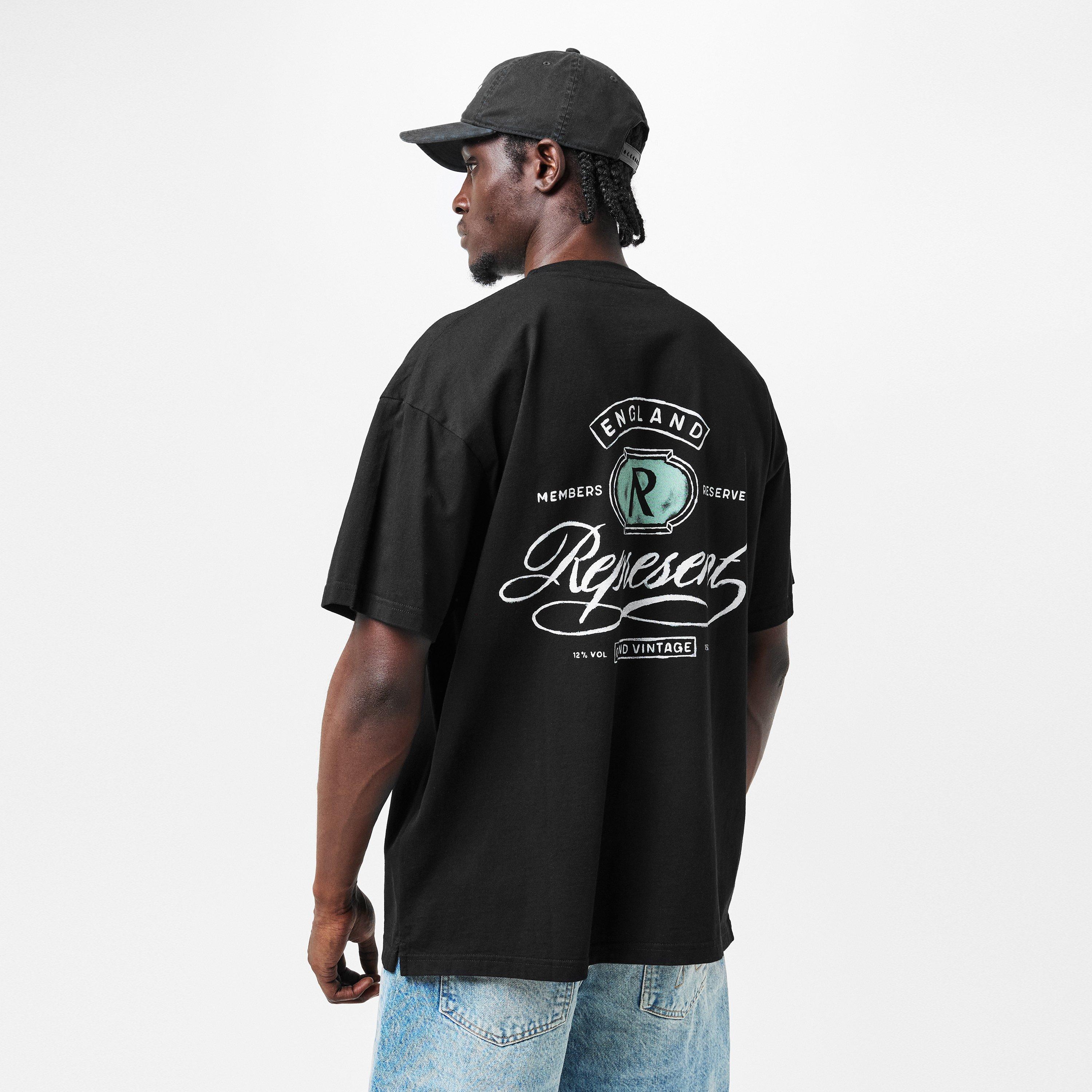 Jet Black - Represent - Men's Rep Grand Vintage Oversized Fit T-Shirt - 4