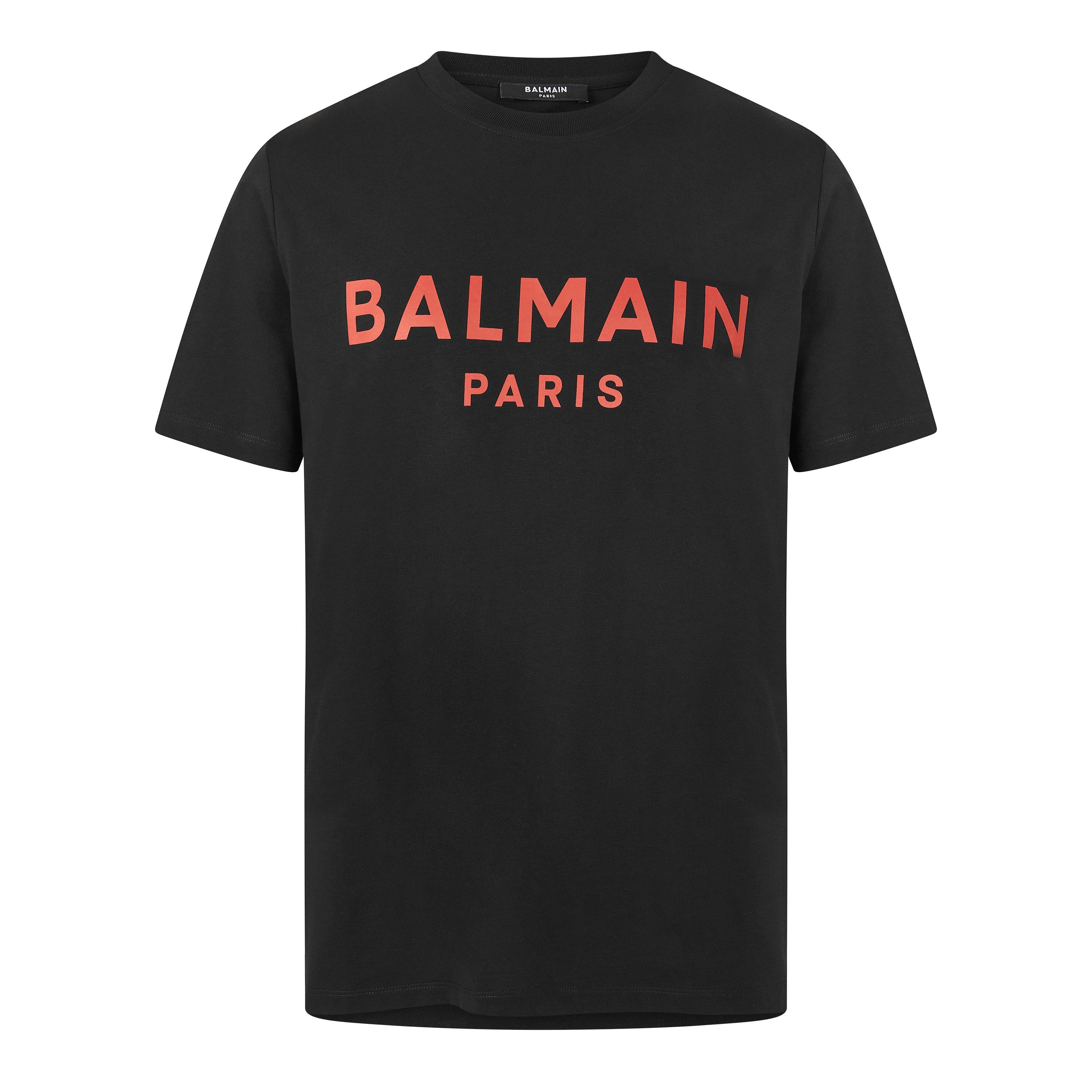Black/Red - Balmain - Balmain LG Tee Sn64 - 1