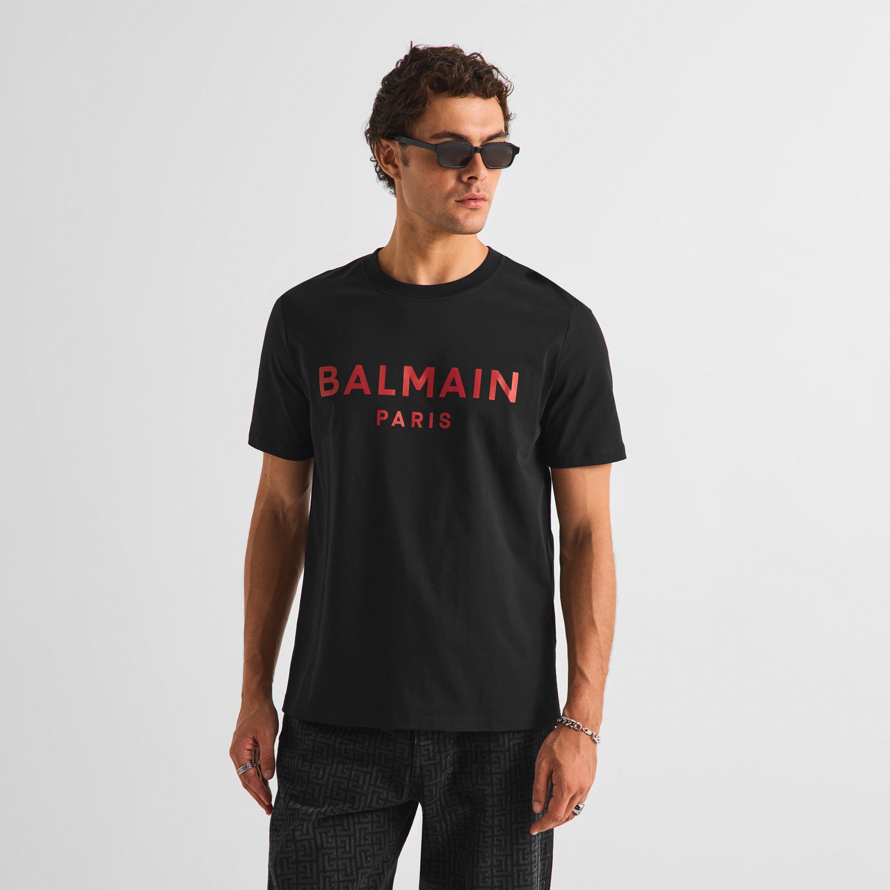 Black/Red - Balmain - Balmain LG Tee Sn64 - 3
