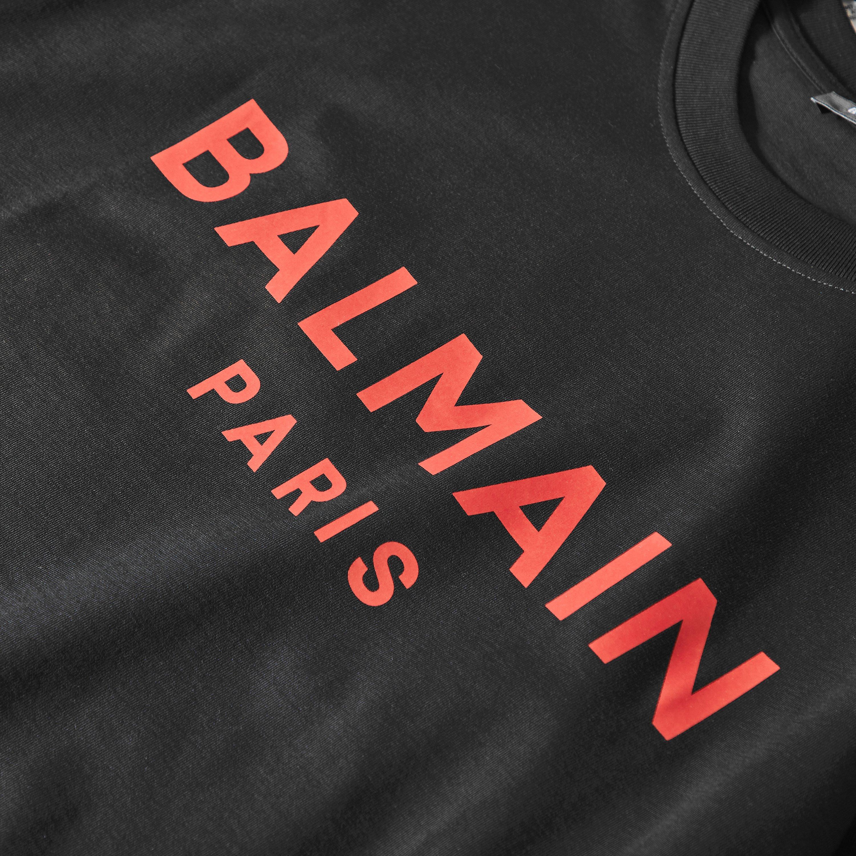 Black/Red - Balmain - Balmain LG Tee Sn64 - 3