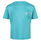Turquoise - Regatta - quiksilver womens herringbone short sleeve camp shirt - 1