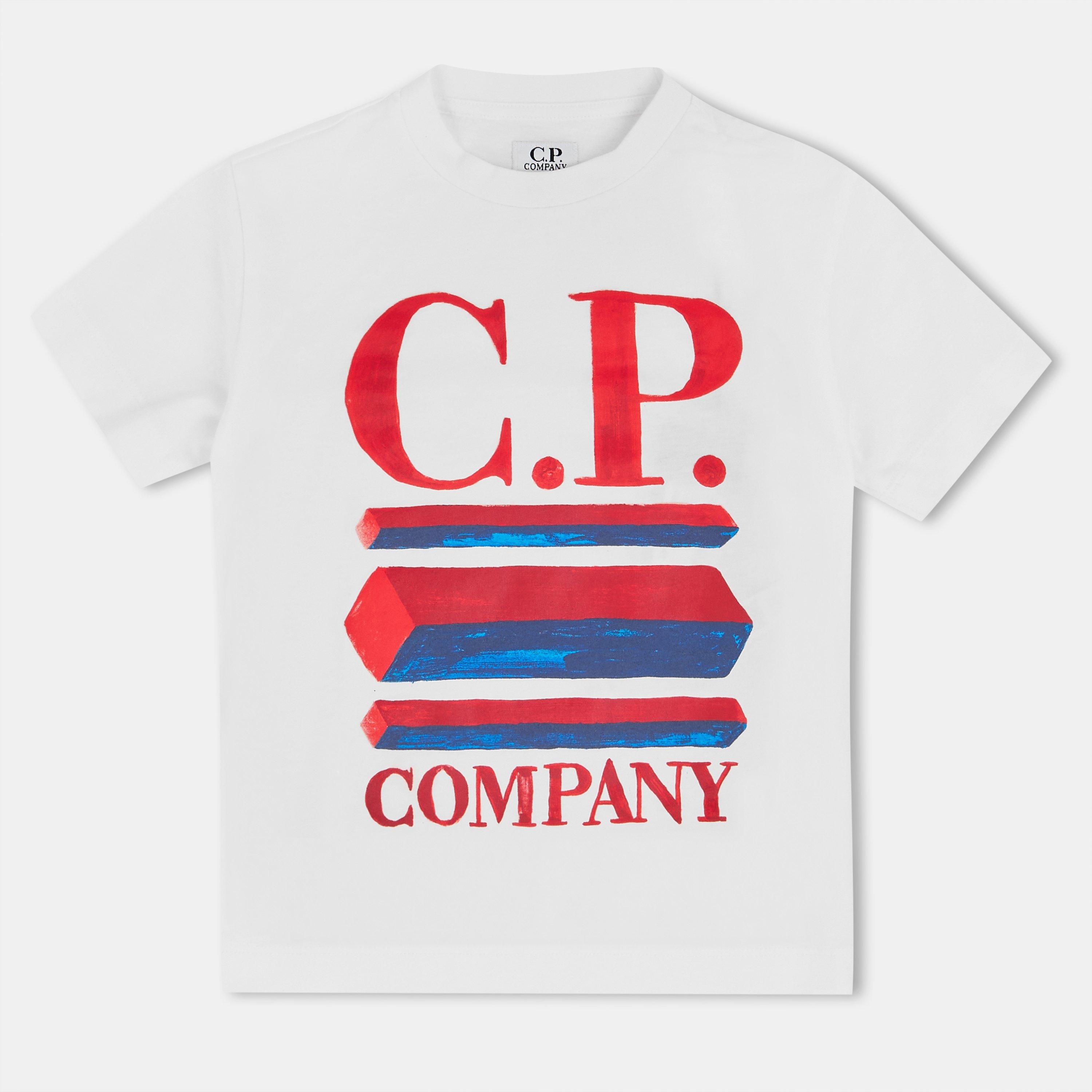 Cp Company Boys Kids' Logo T-Shirt - White 10135 - 12Y