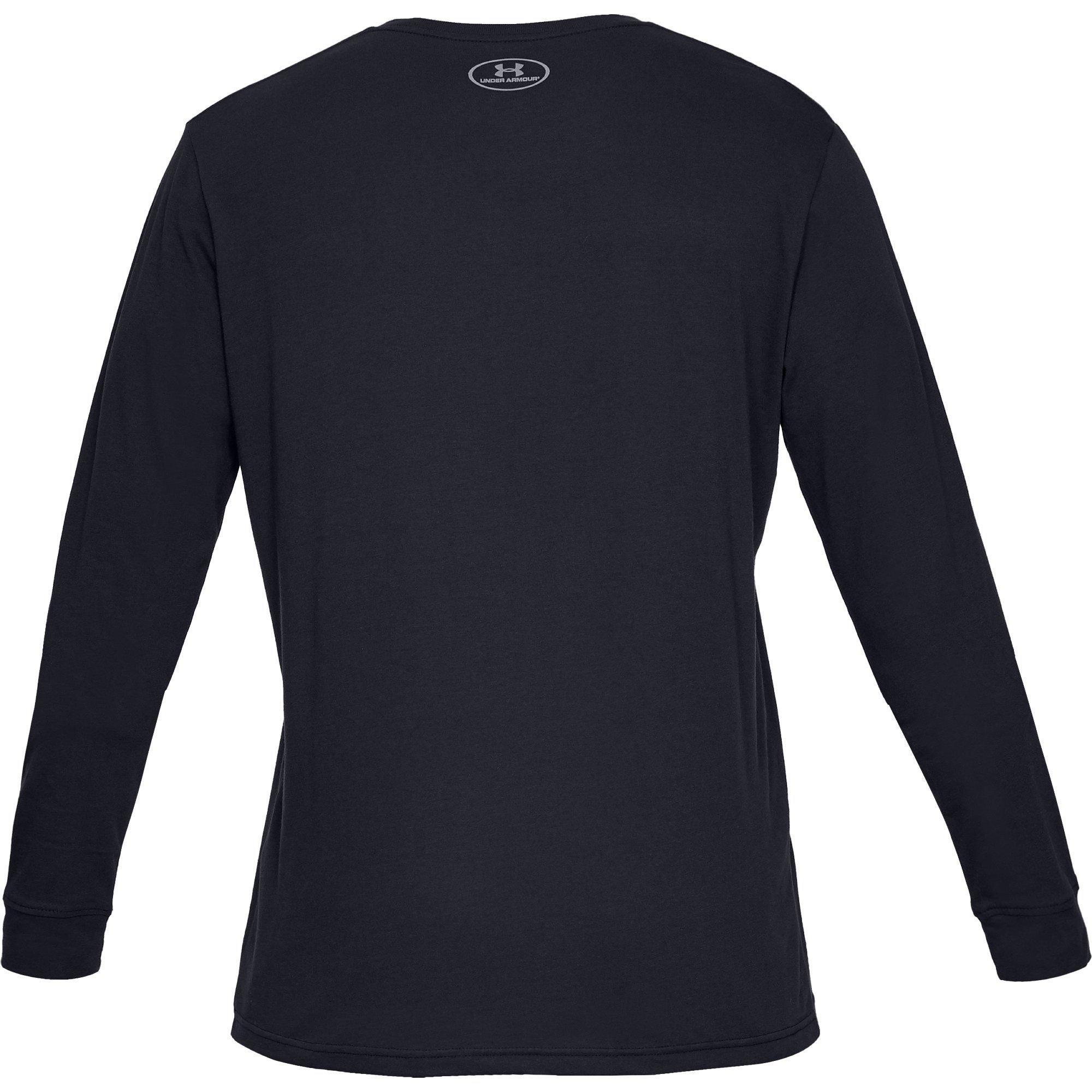 Black/Black - Under Armour - Sportstyle Left Chest Mens Long Sleeve T Shirt - 12
