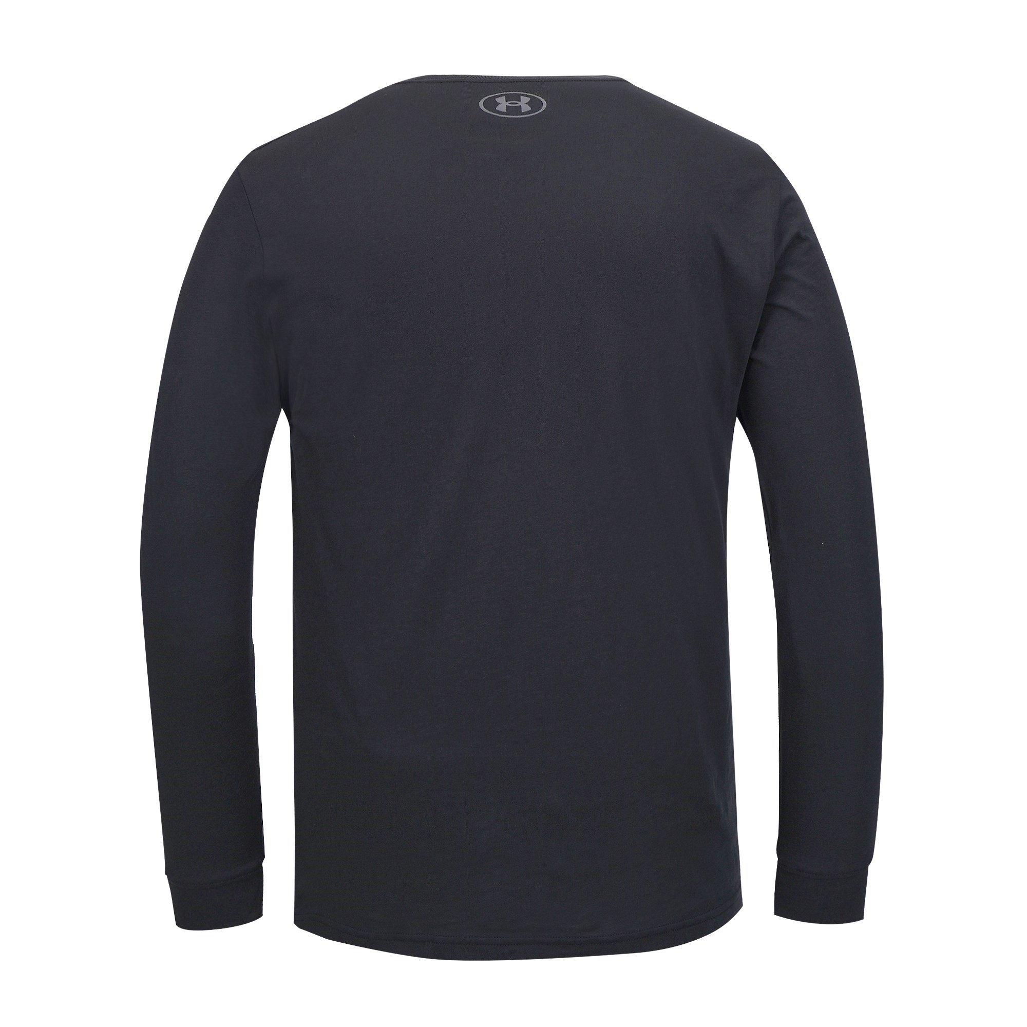 Black/Black - Under Armour - Sportstyle Left Chest Mens Long Sleeve T Shirt - 9