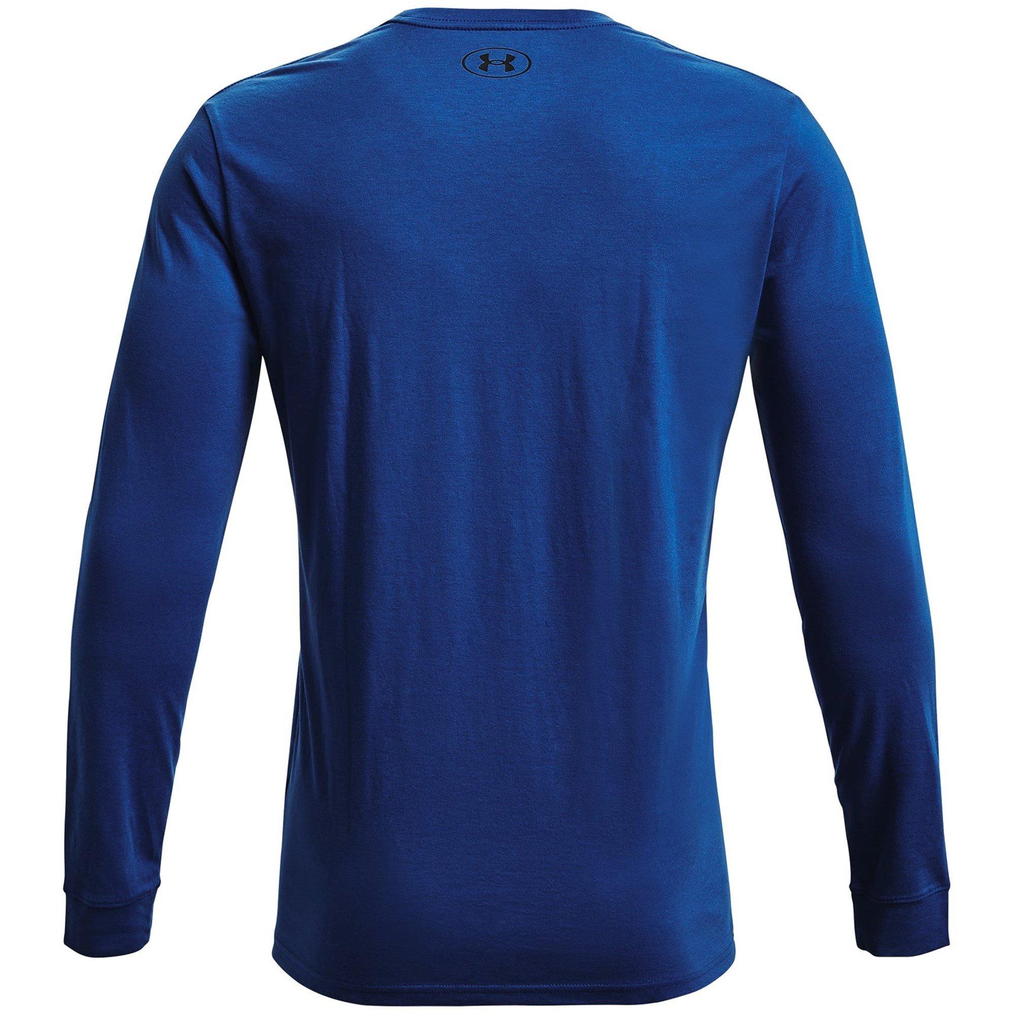 Tech Blue/Black - Under Armour - Under Sportstyle Left Chest Mens Long Sleeve T Shirt - 6