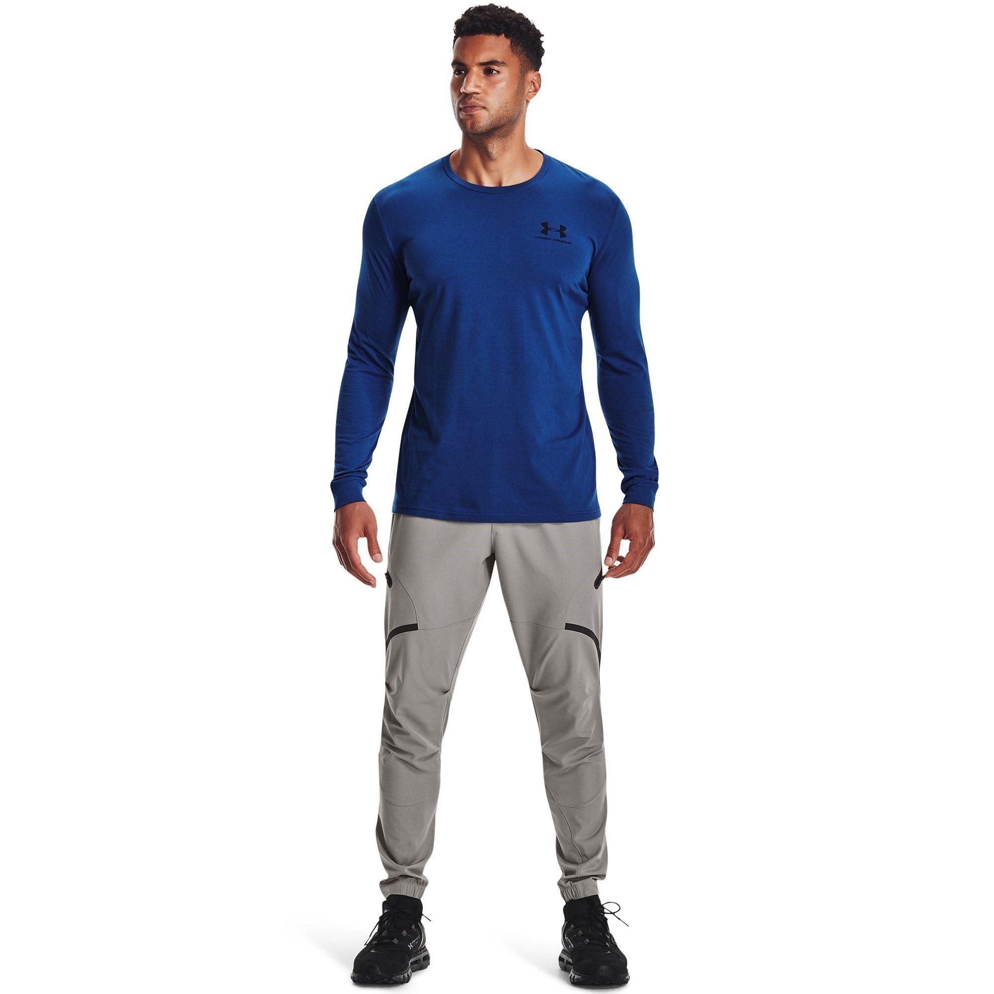 Tech Blue/Black - Under Armour - Under Sportstyle Left Chest Mens Long Sleeve T Shirt - 4