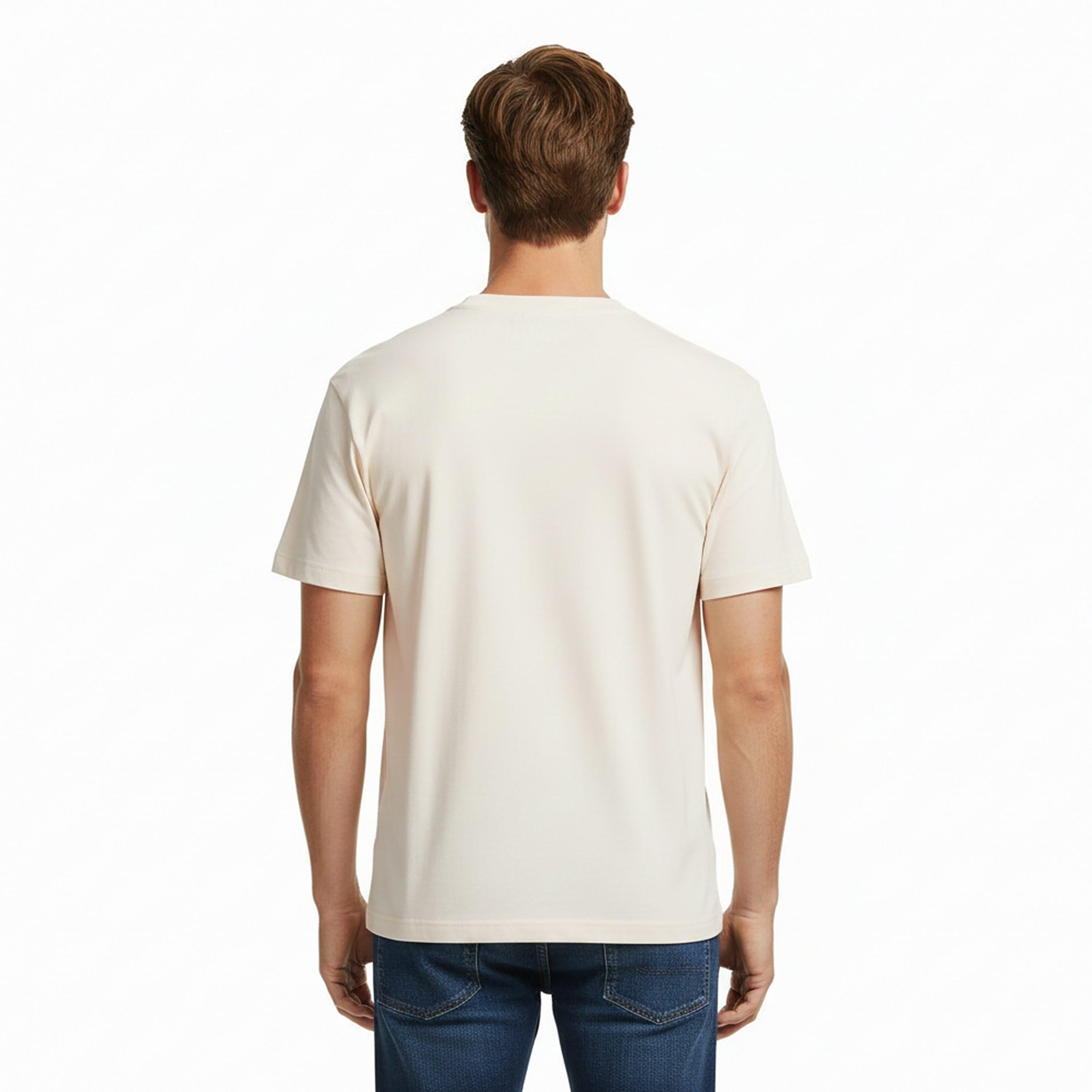 Cream White 119 - Gant - Men's Oversized T-Shirt - 4