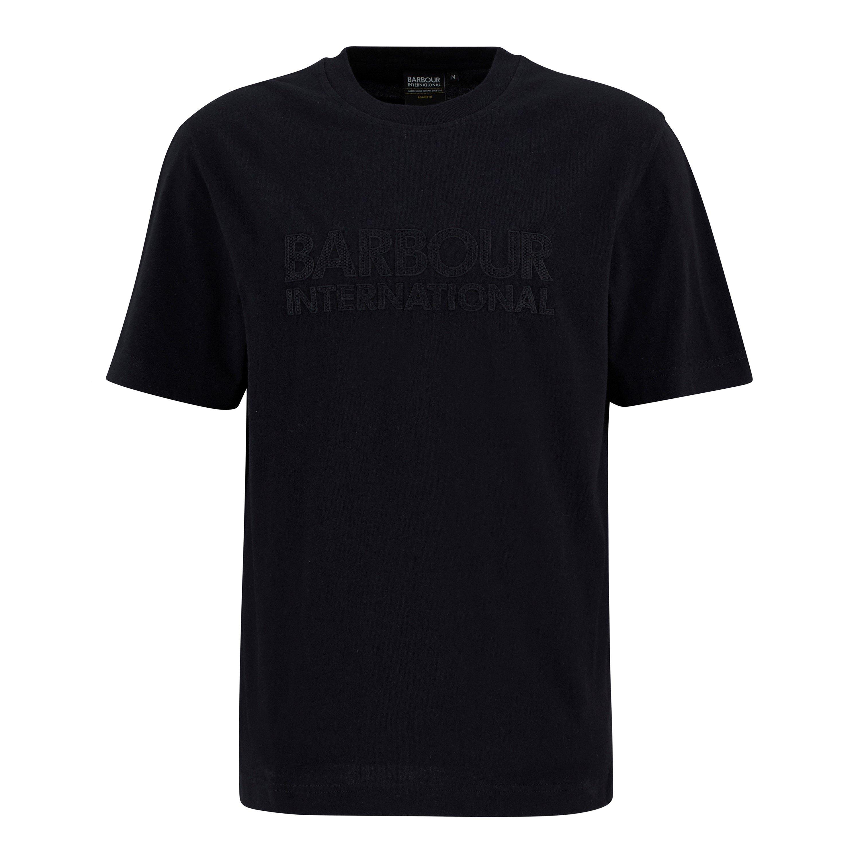 Barbour International Men's T-Shirt - Black Bk11 - S