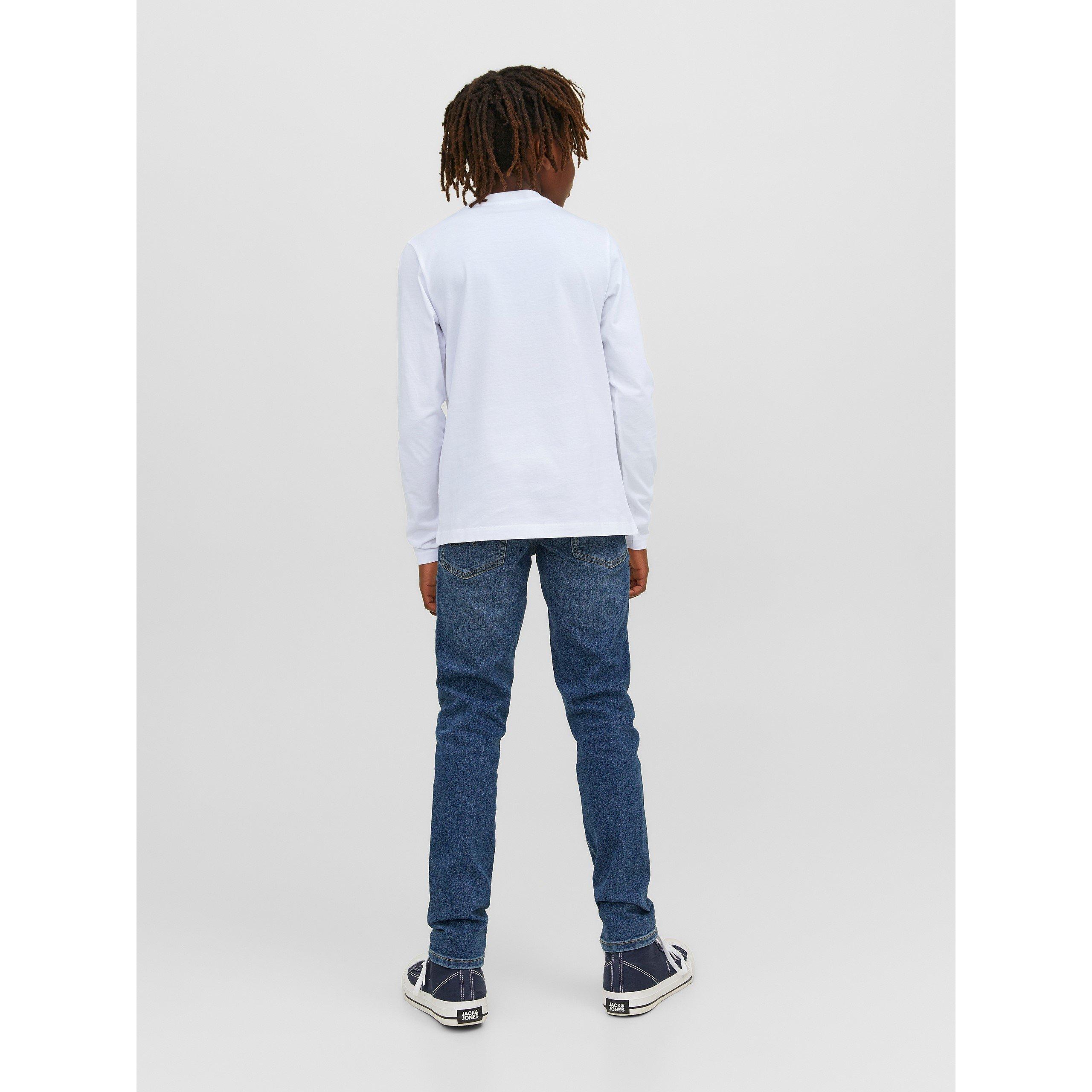 White - Jack and Jones - Kids' Junior&Junior Logo Long-Sleeve Regular Fit T-Shirt - 5