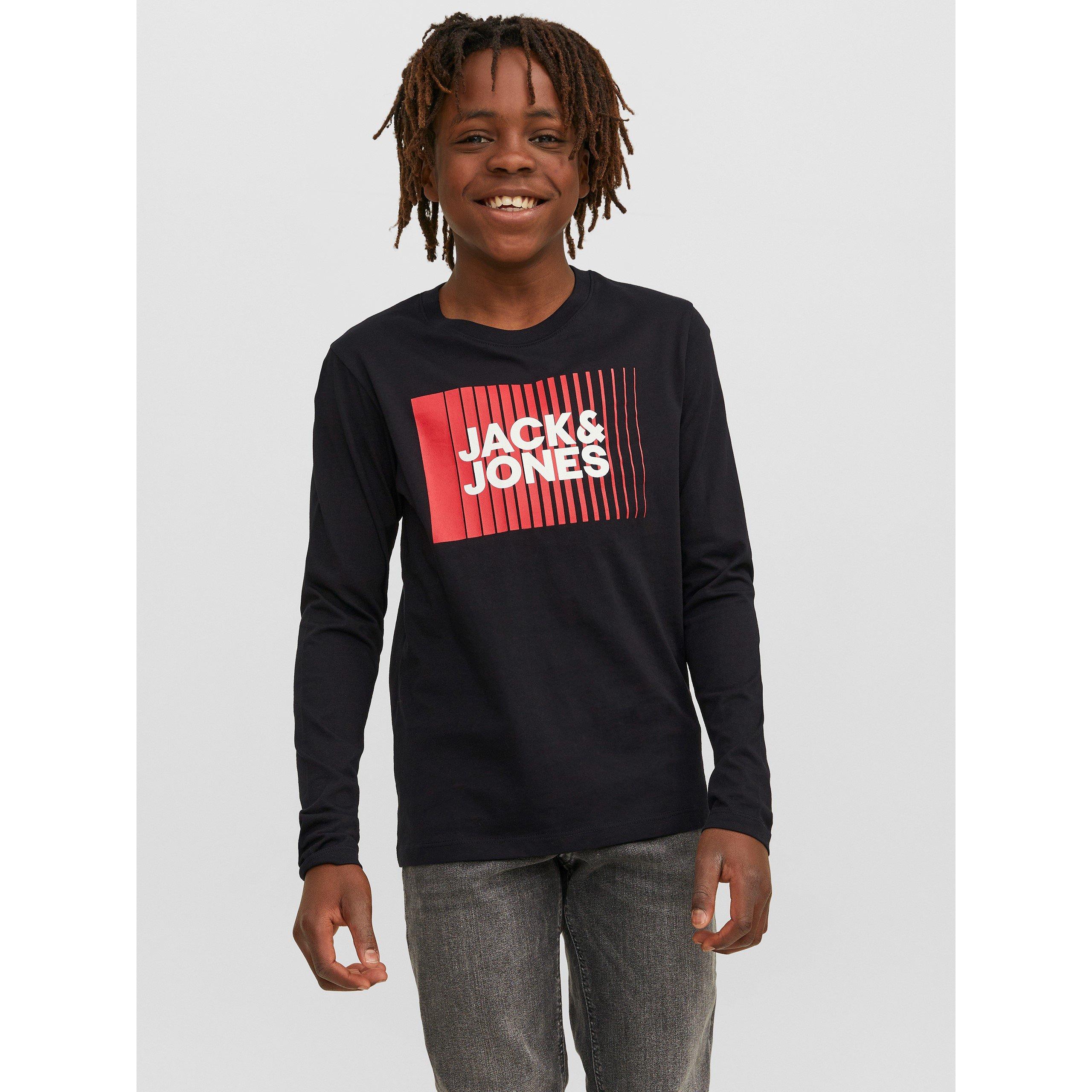 Nero - Jack and Jones - Kids' Junior&Junior Logo Long-Sleeve Regular Fit T-Shirt - 1