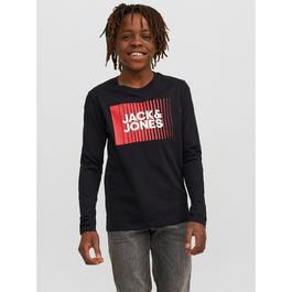 Jack and Jones Logo Long Sleeve Tee Juniors