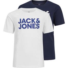 Jack and Jones Corp Logo T Shirt 2 Pack Junior