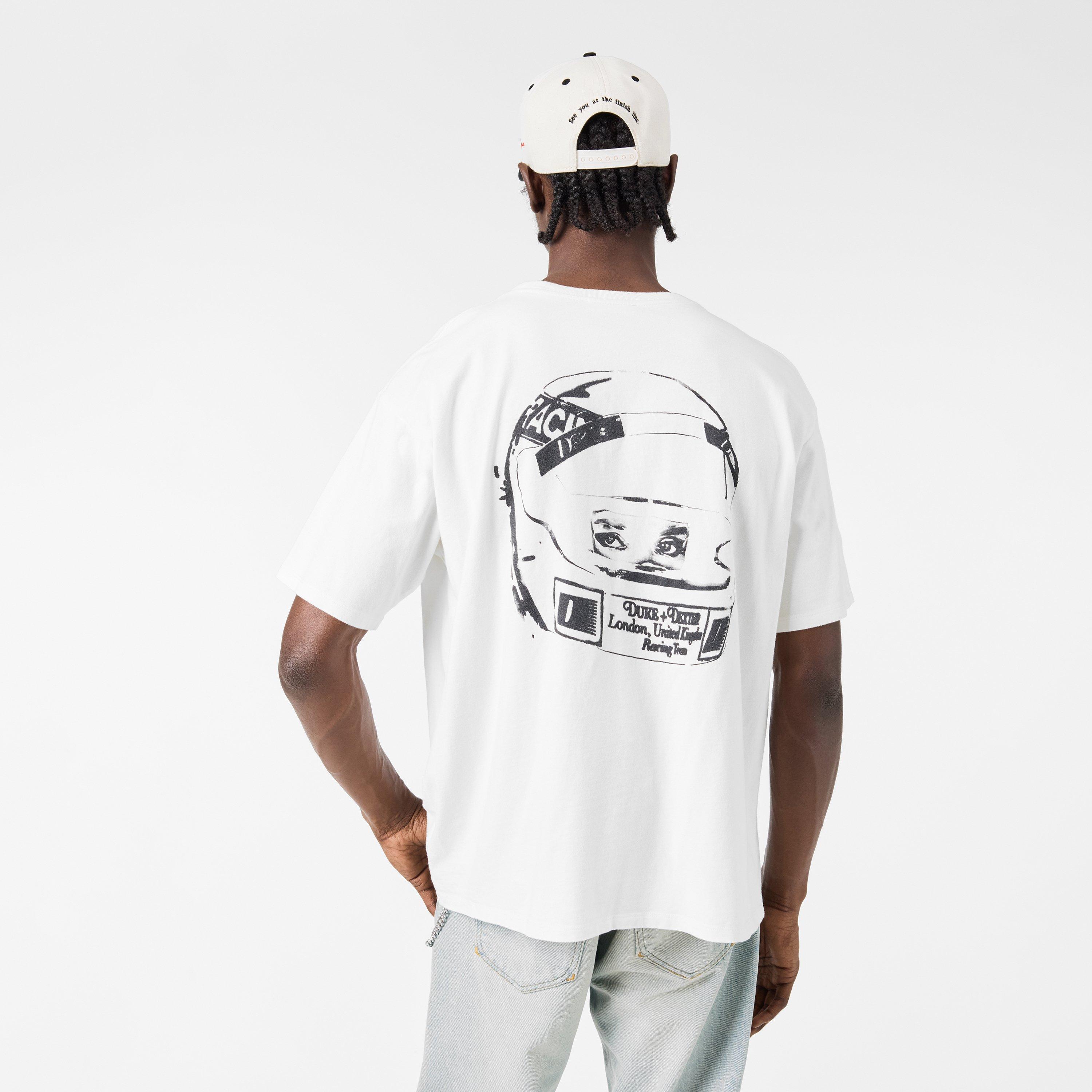 Vintage White - Duke and Dexter - Men's Oversized T-Shirt - 4