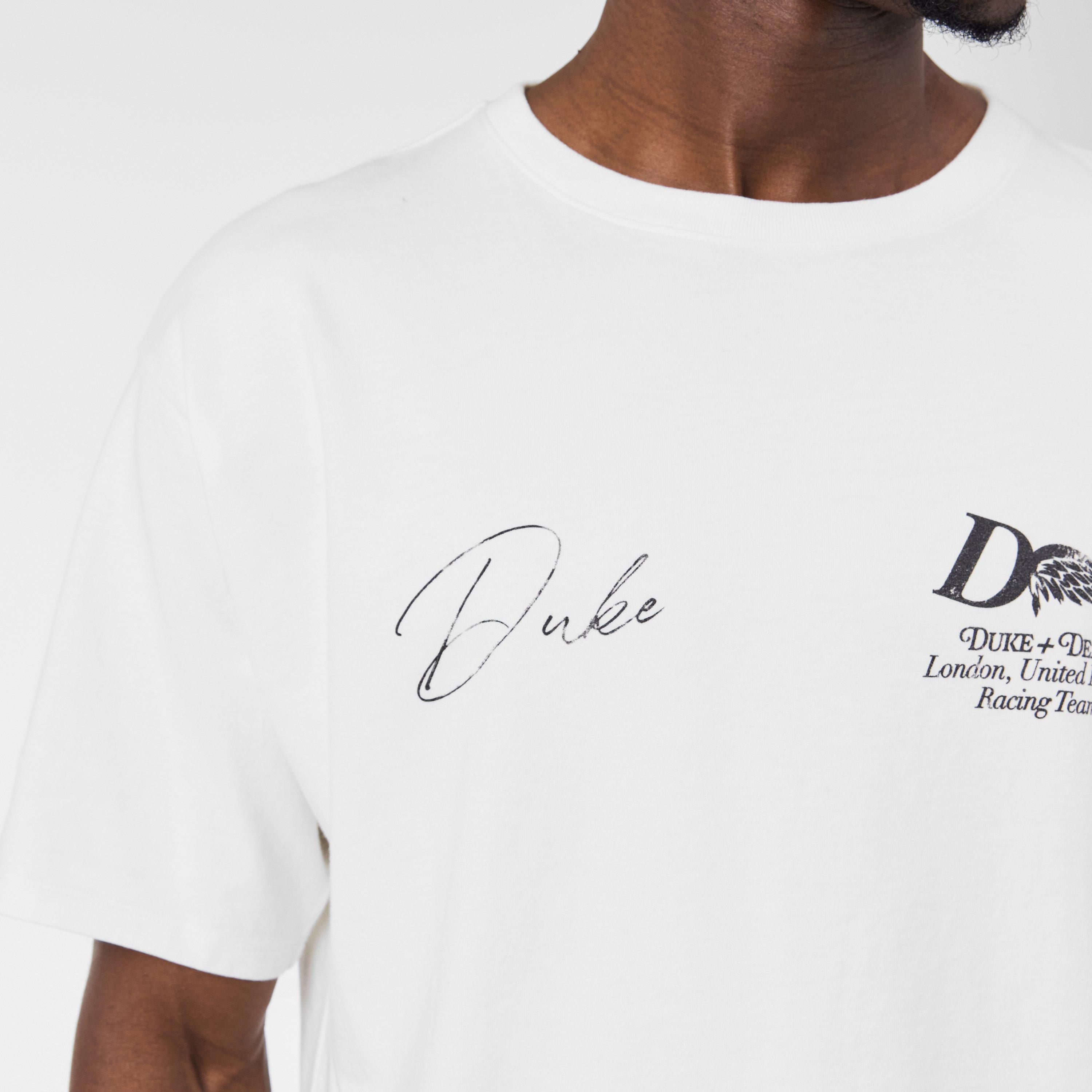 Vintage White - Duke and Dexter - Men's Oversized T-Shirt - 5