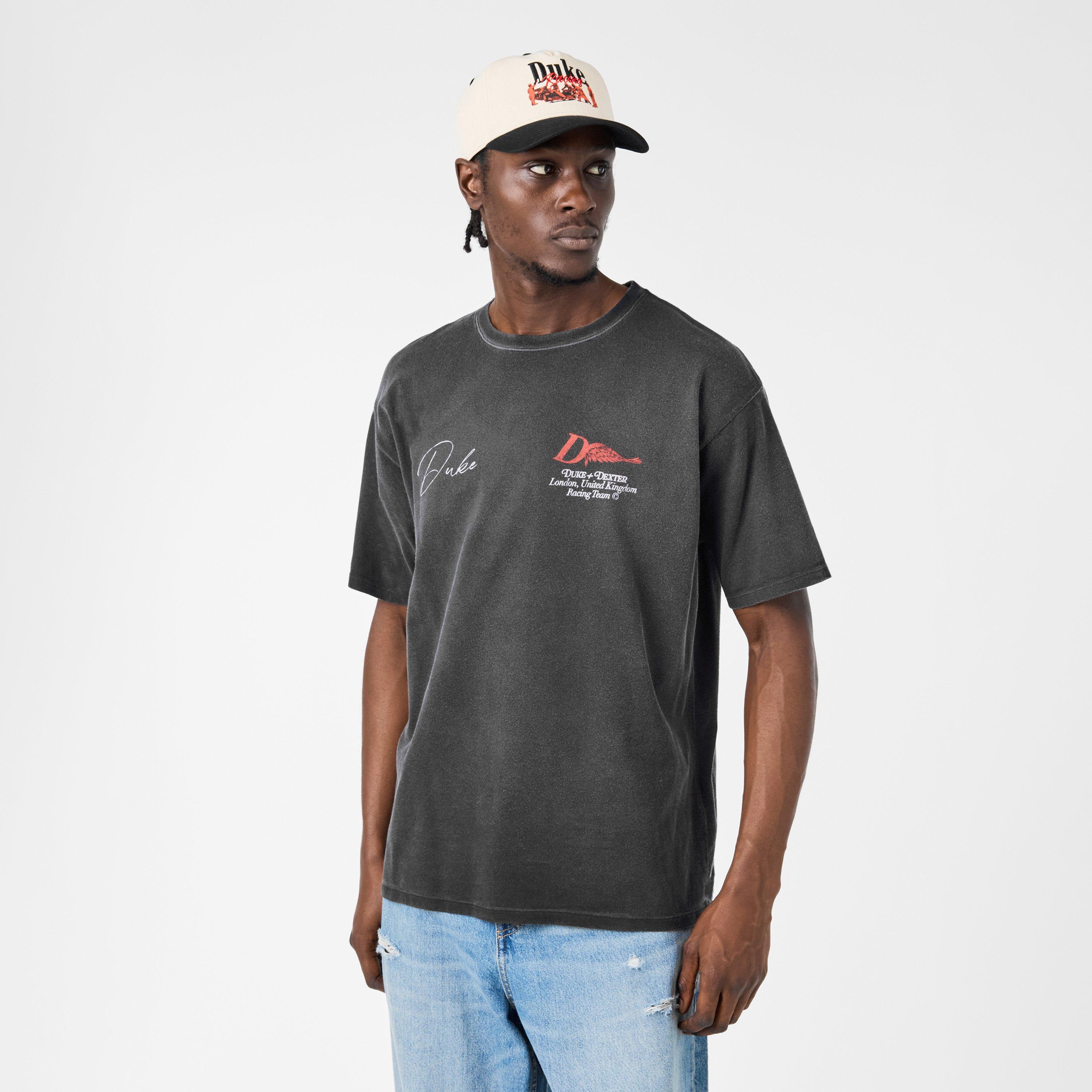 Washed Black - Duke and Dexter - Men's Oversized T-Shirt - 3
