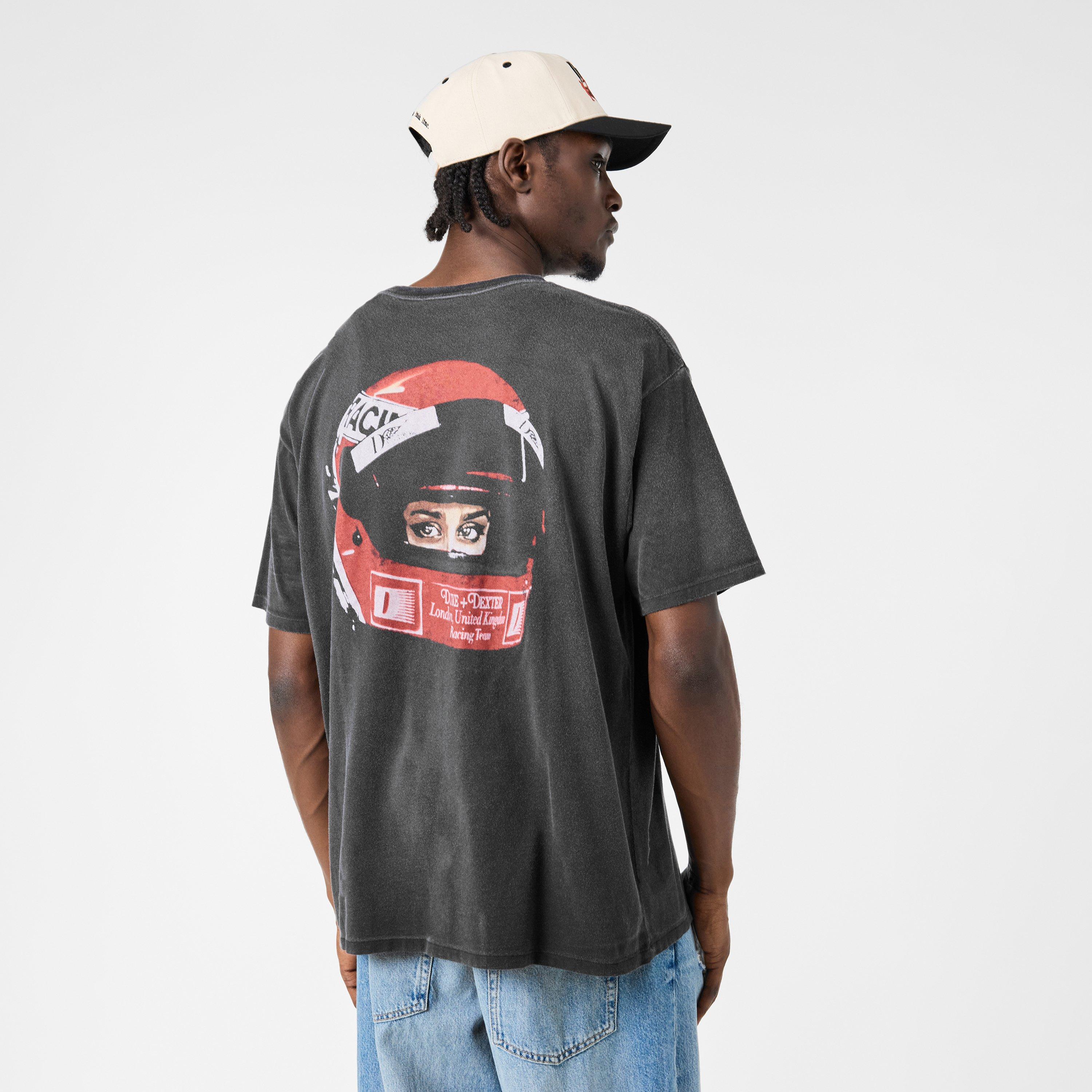 Washed Black - Duke and Dexter - Men's Oversized T-Shirt - 4