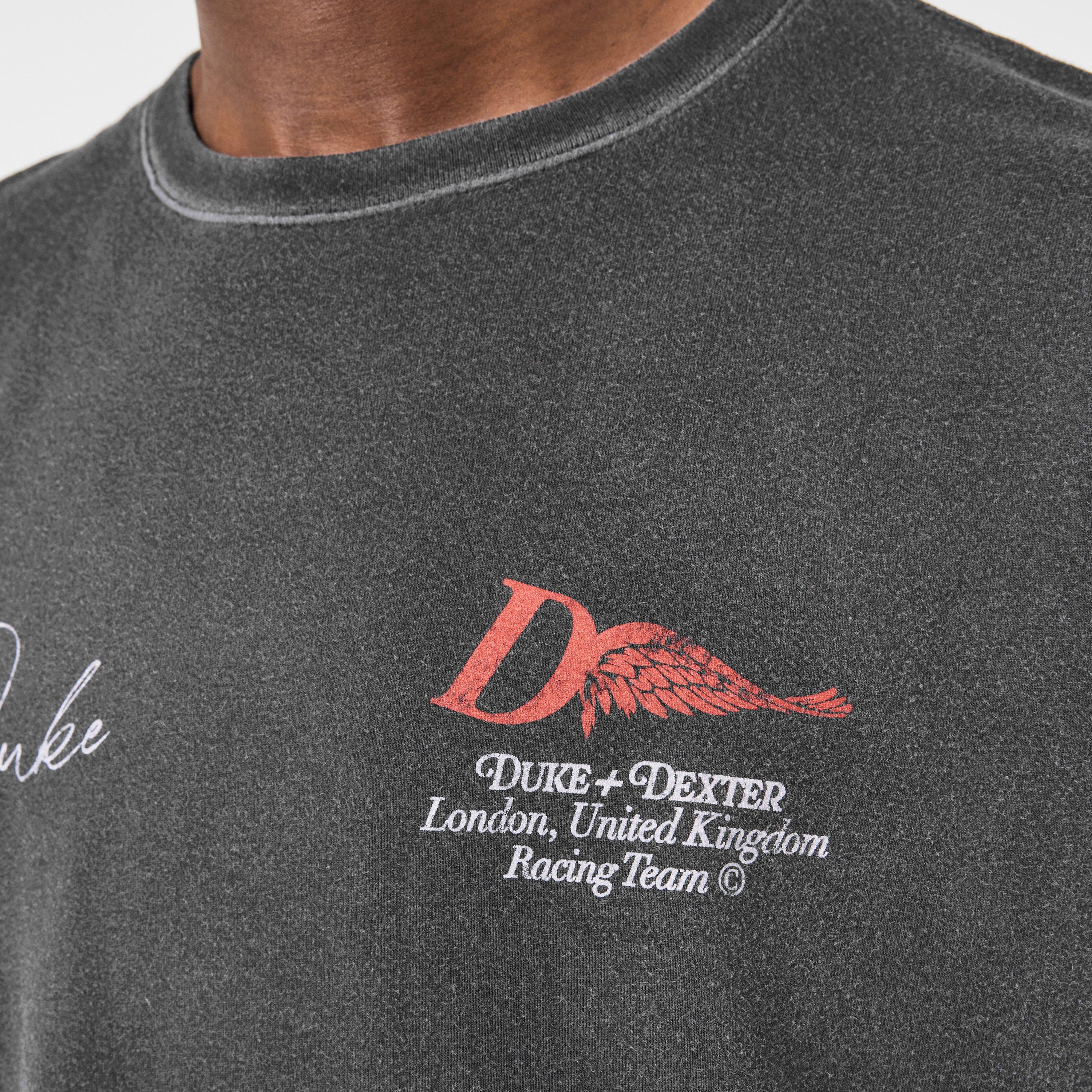 Washed Black - Duke and Dexter - Men's Oversized T-Shirt - 5