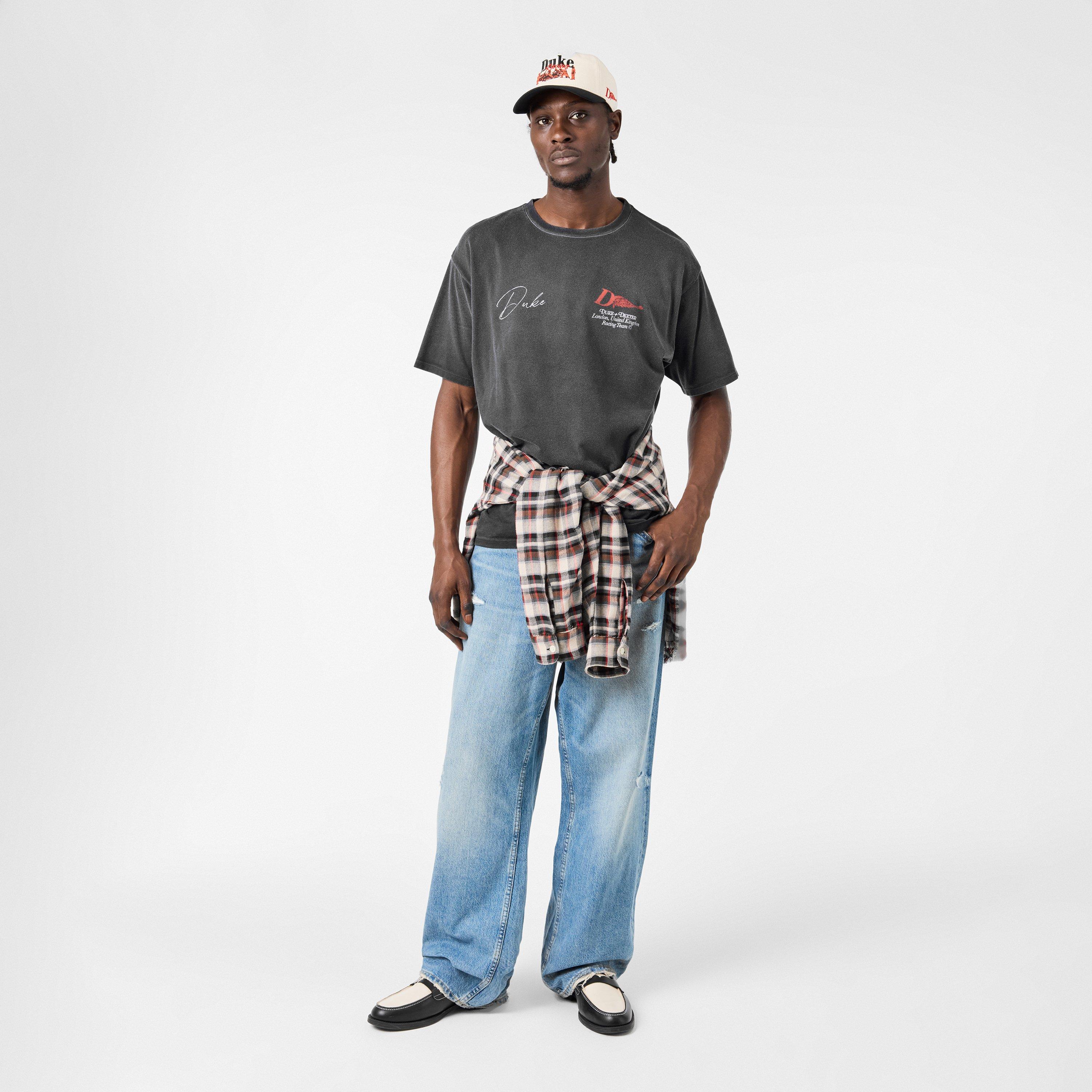 Washed Black - Duke and Dexter - Men's Oversized T-Shirt - 6