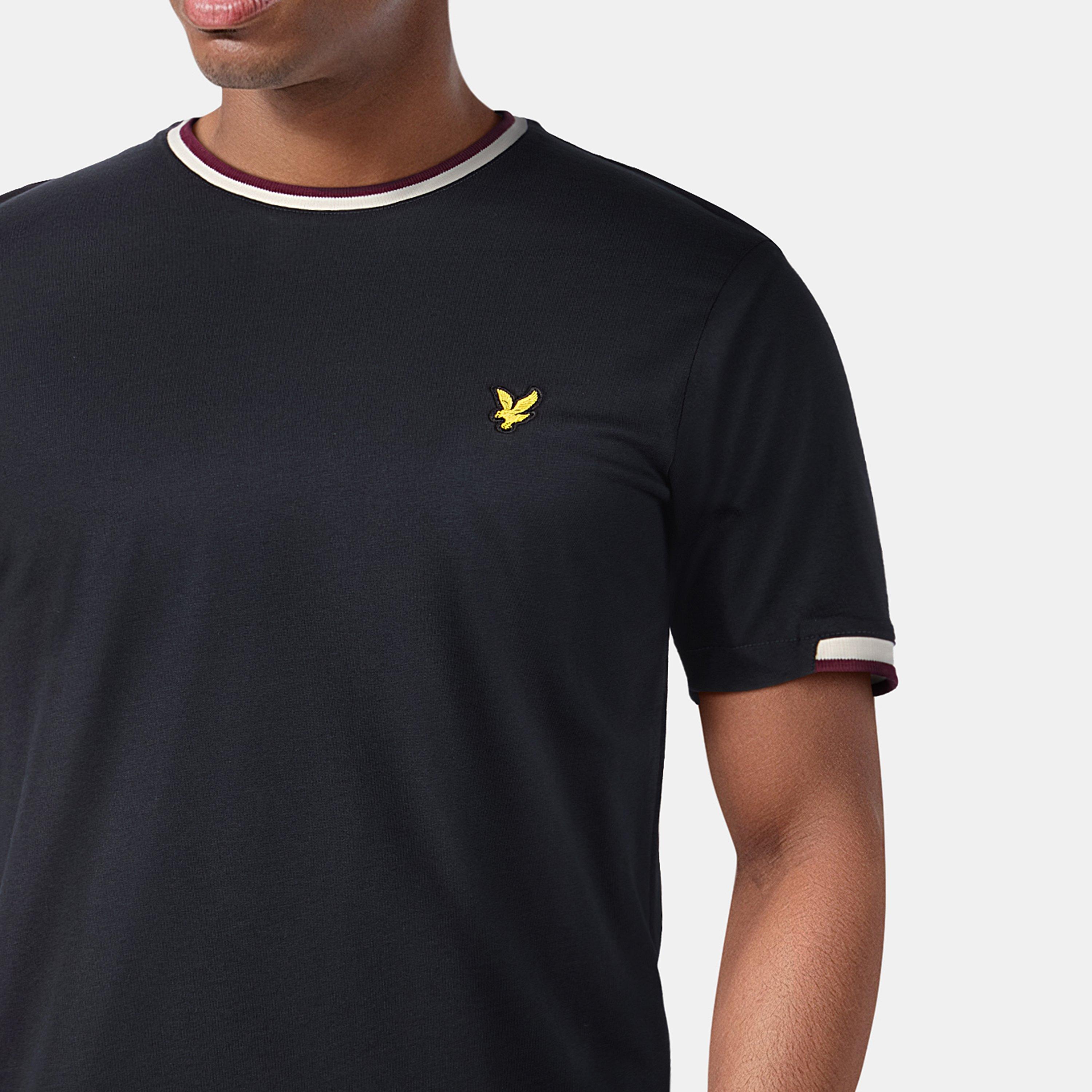 Mørkeblå - Lyle and Scott - Men's Half Tipped Regular Fit T-Shirt - 5