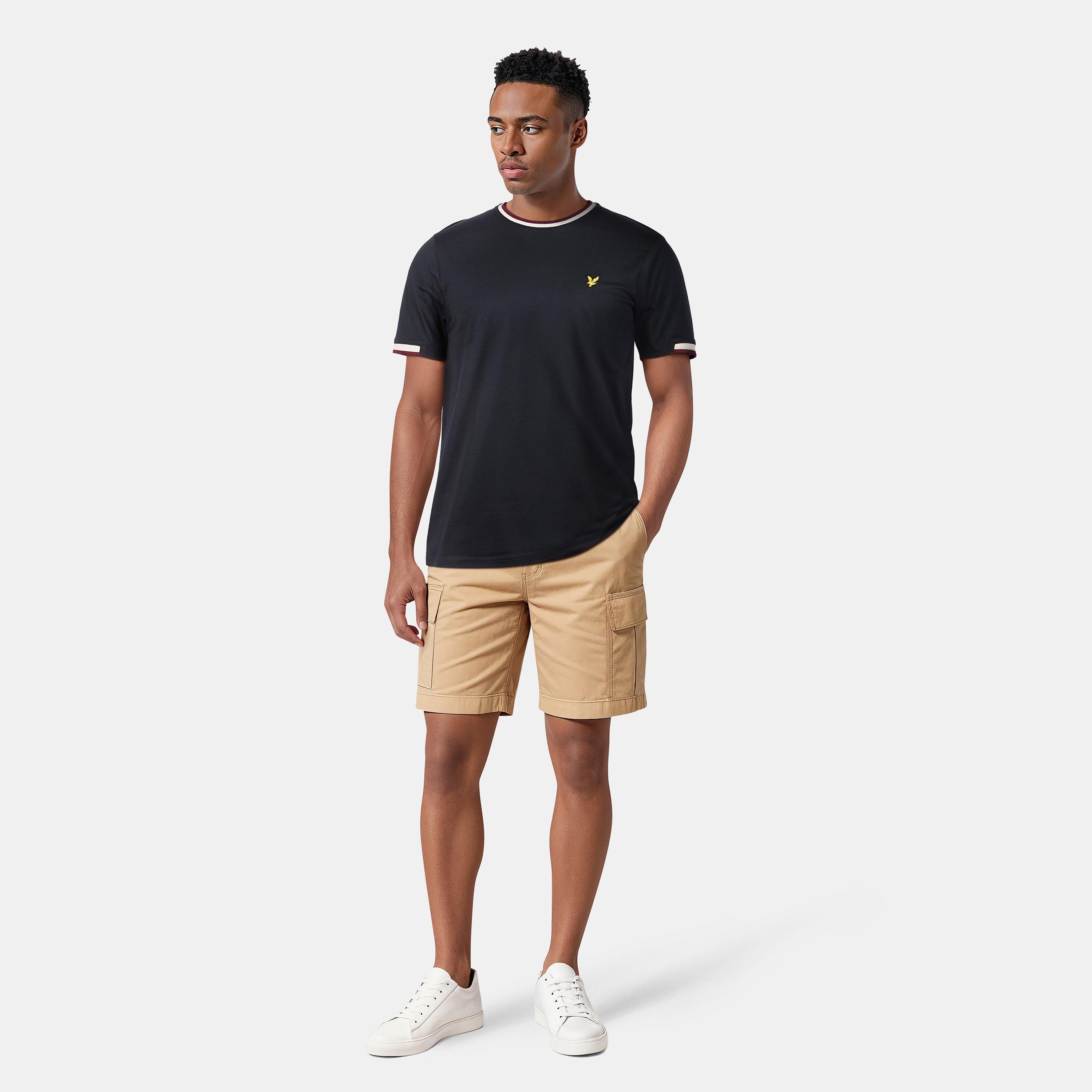 Mørkeblå - Lyle and Scott - Men's Half Tipped Regular Fit T-Shirt - 6